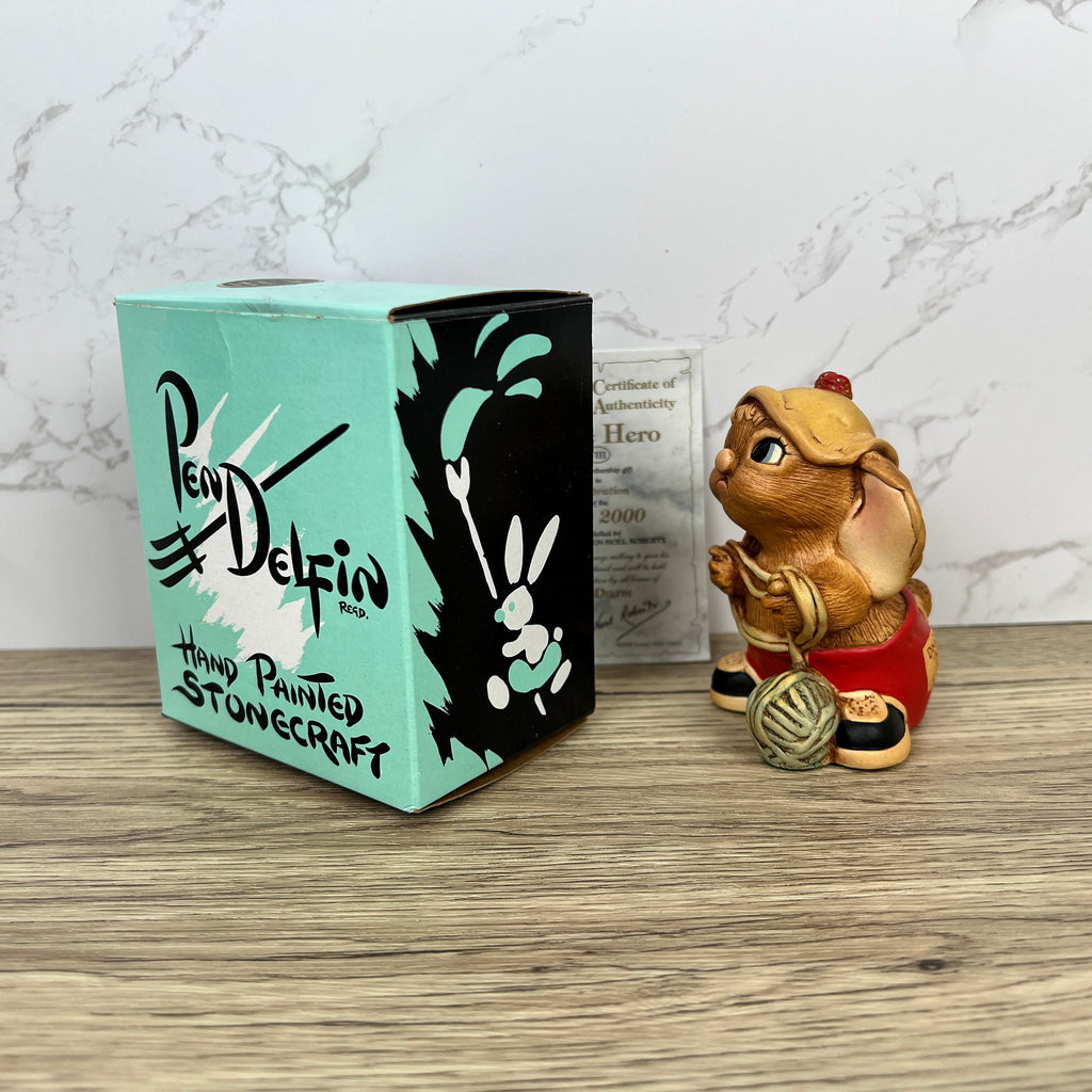 Vintage Pendelfin Little Hero Rabbit Figurine, Boxed with Certificate