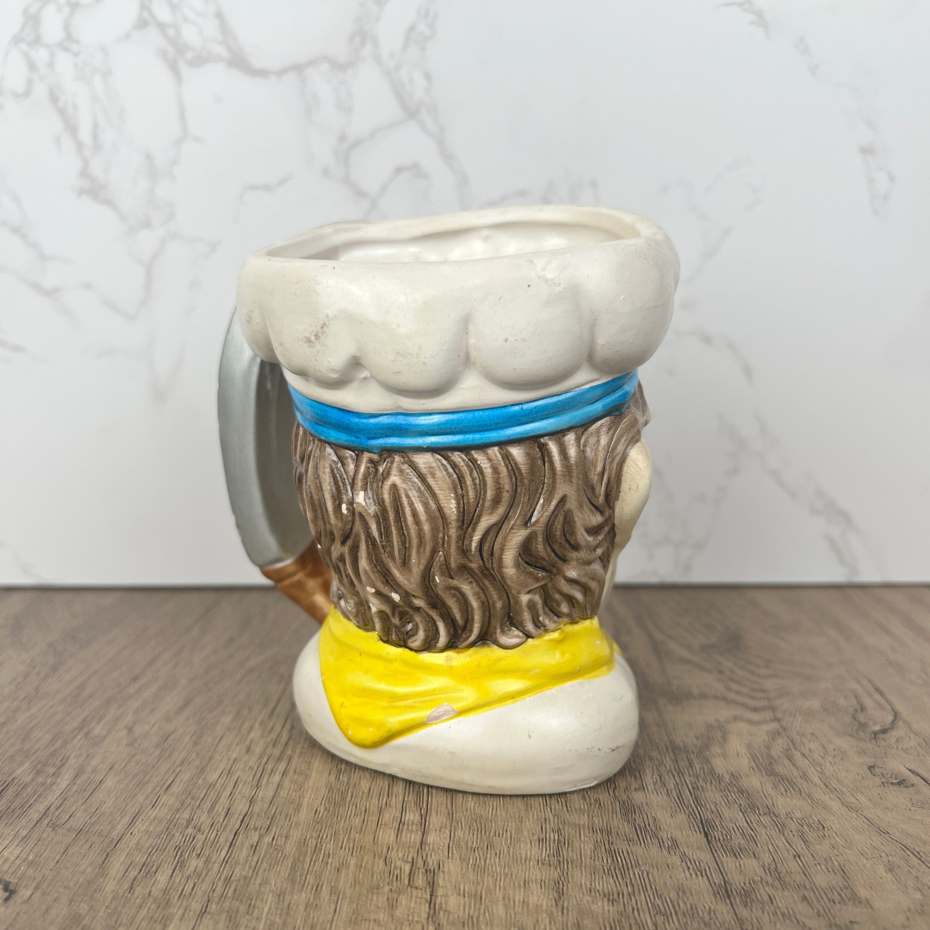 Vintage Porcelain Sailor Toby Jug Mug with Sword Handle