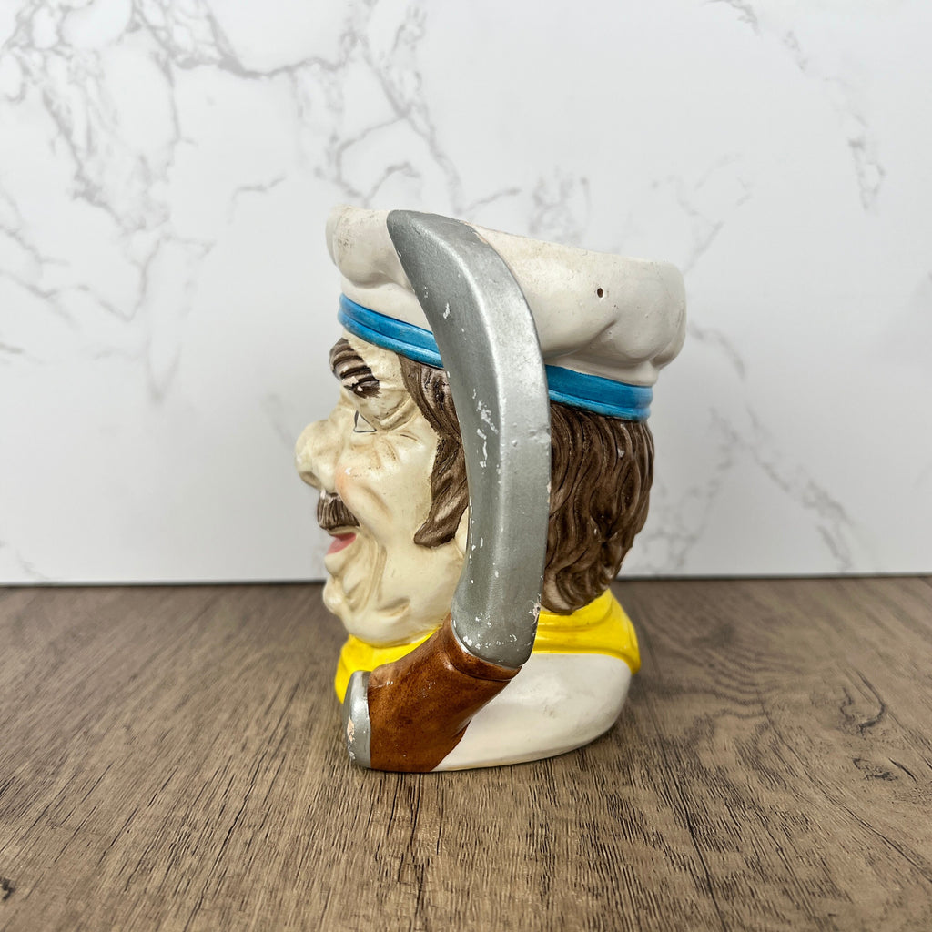 Vintage Porcelain Sailor Toby Jug Mug with Sword Handle