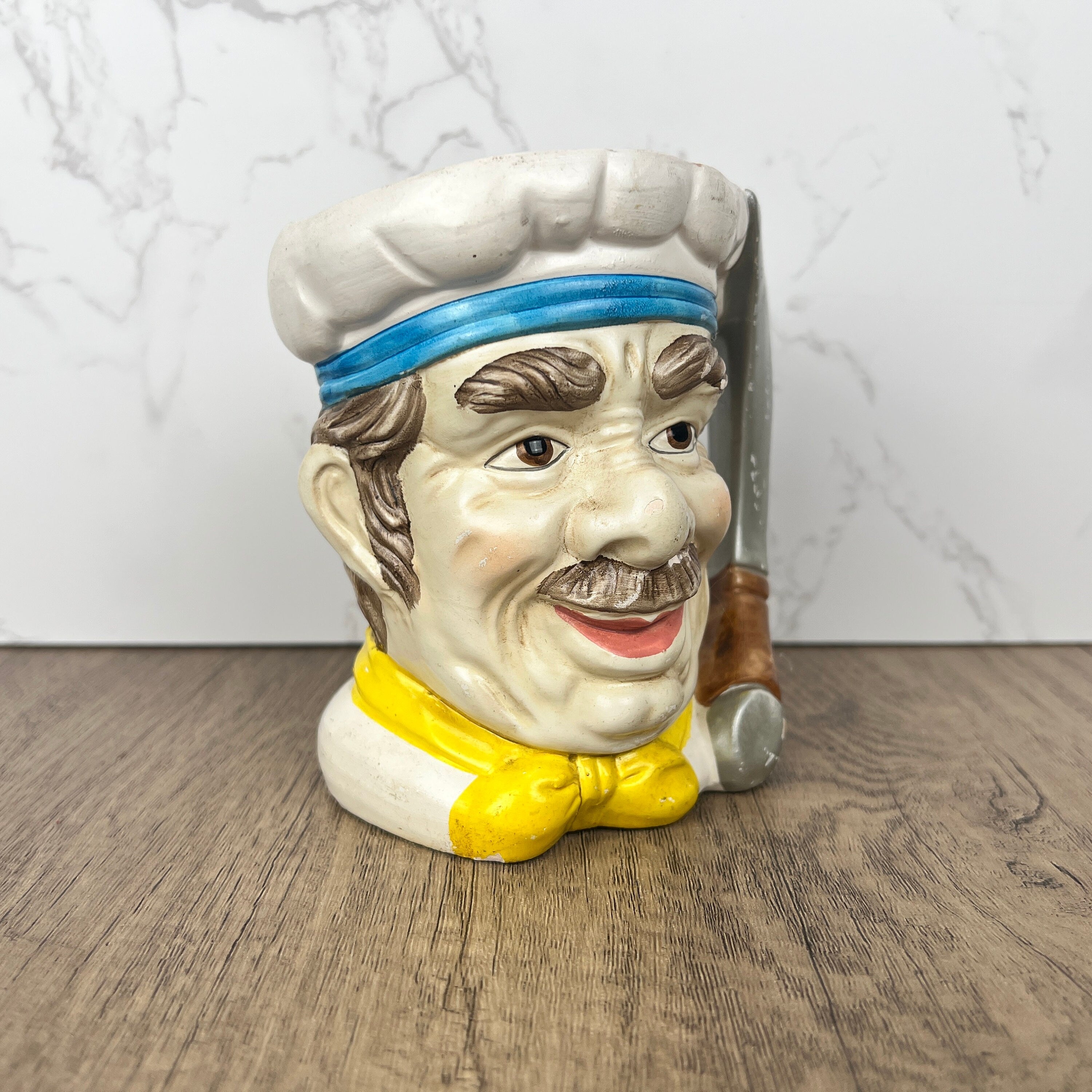 Vintage Porcelain Sailor Toby Jug Mug with Sword Handle
