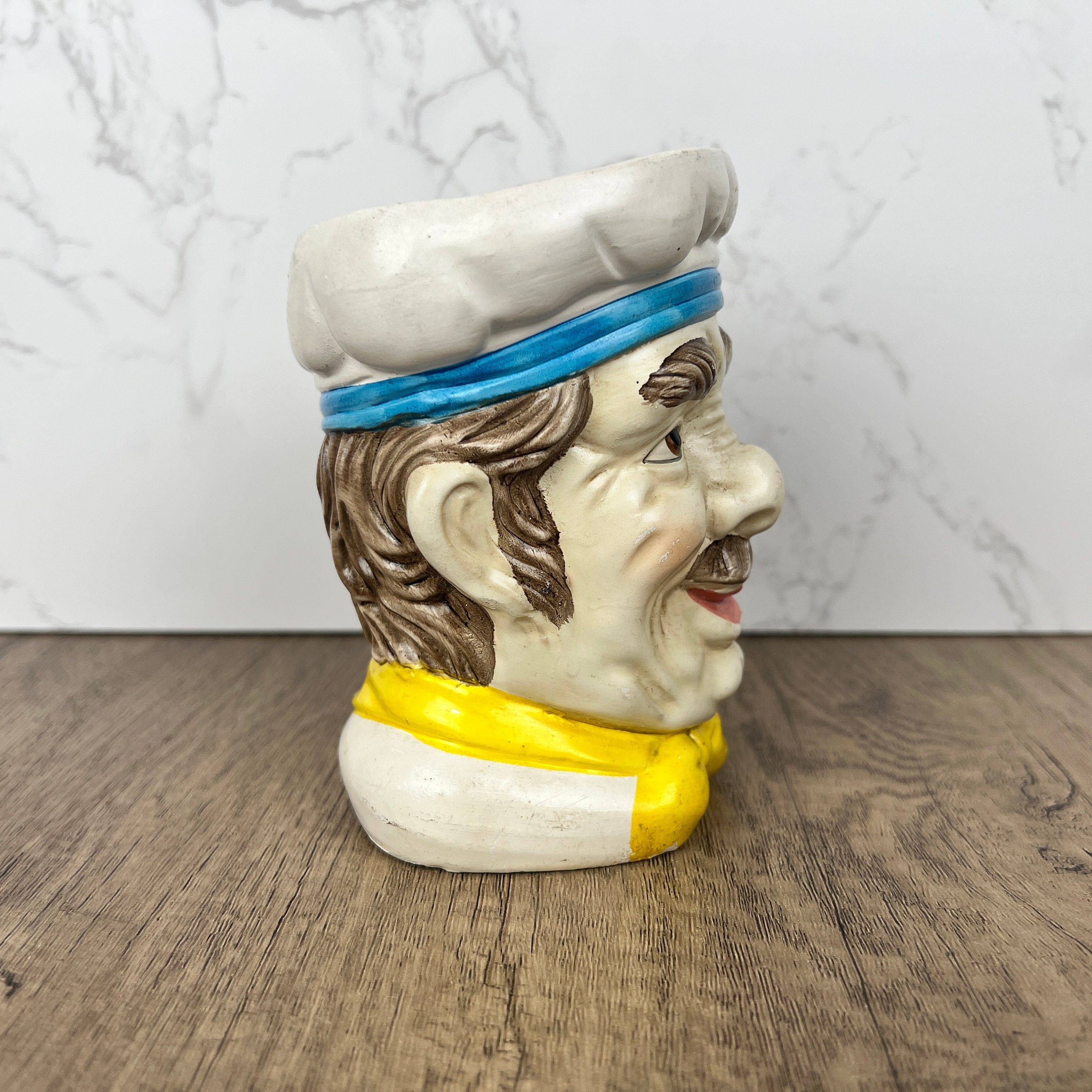 Vintage Porcelain Sailor Toby Jug Mug with Sword Handle