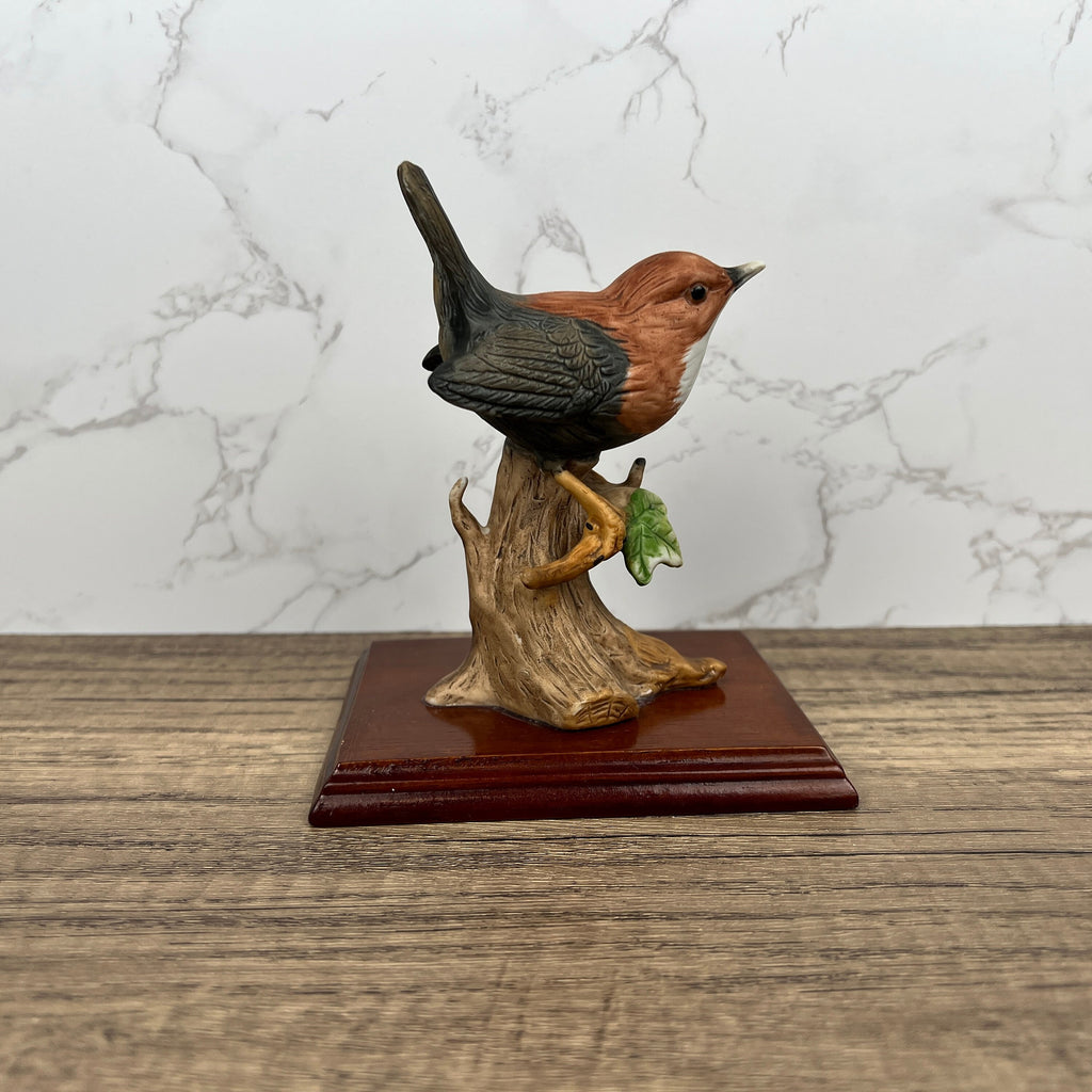 Vintage Sparrow Bird Figurine, Fine Art Porcelain, Forest Decor