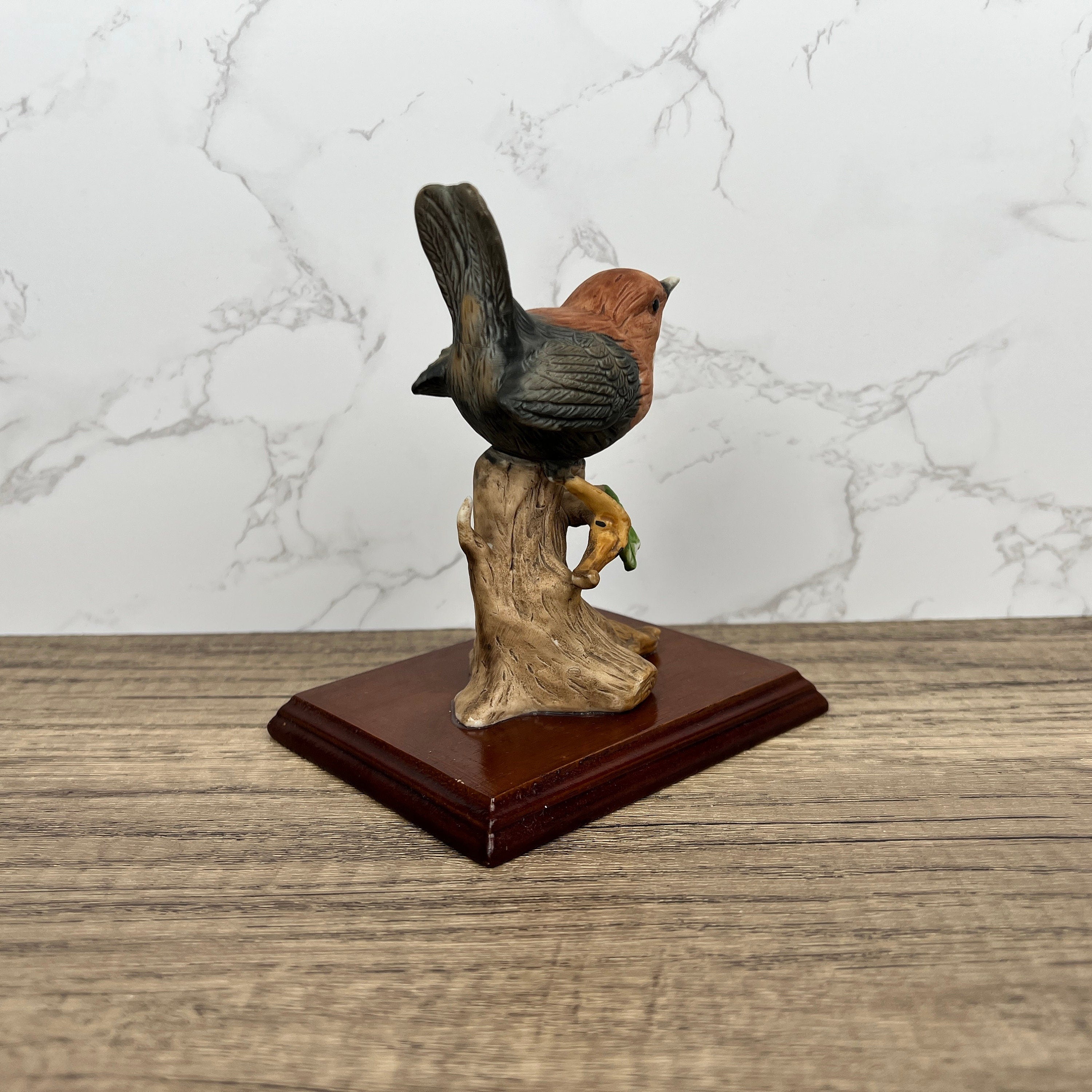 Vintage Sparrow Bird Figurine, Fine Art Porcelain, Forest Decor