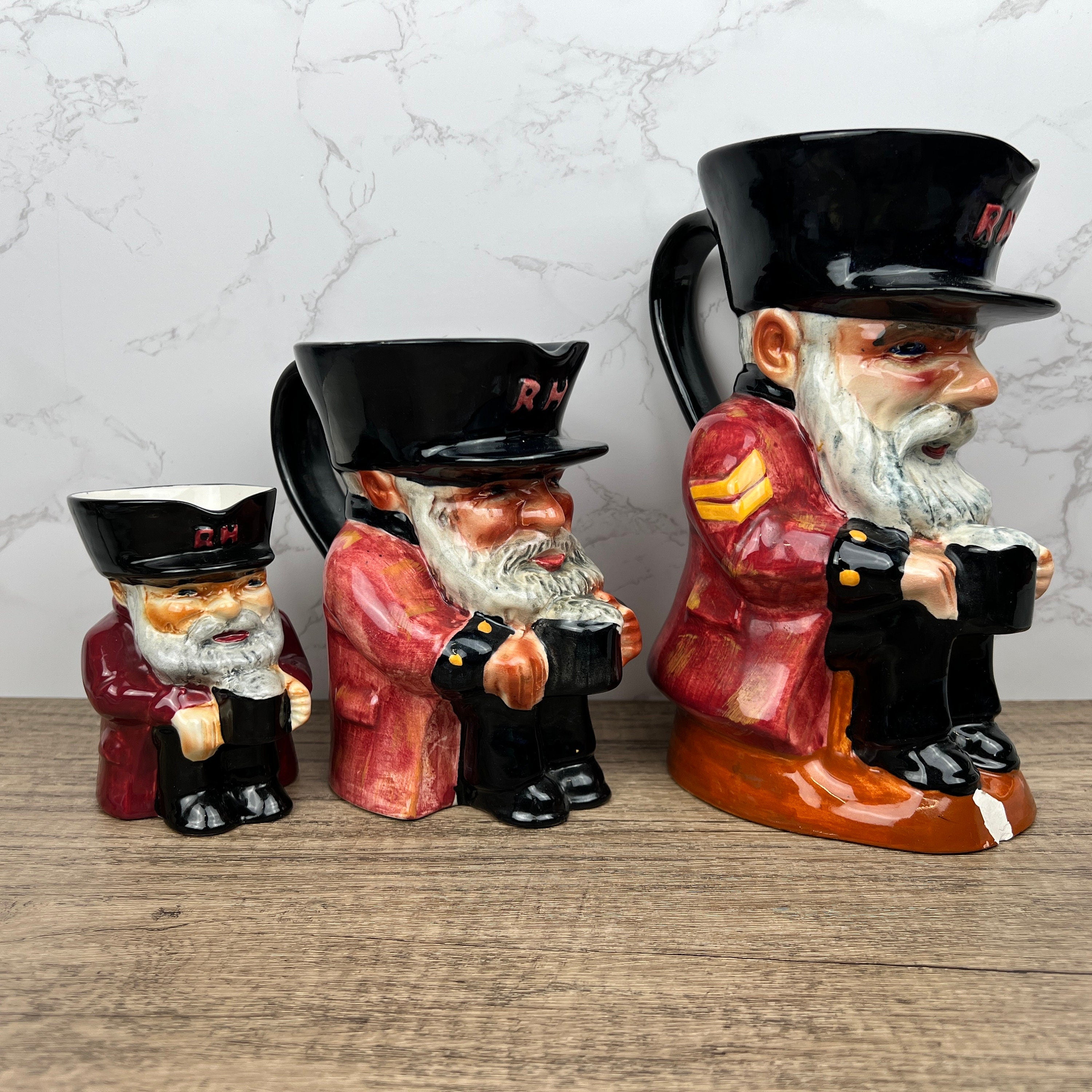 Vintage Shorter & Son Staffordshire Chelsea Pensioner Toby Jug