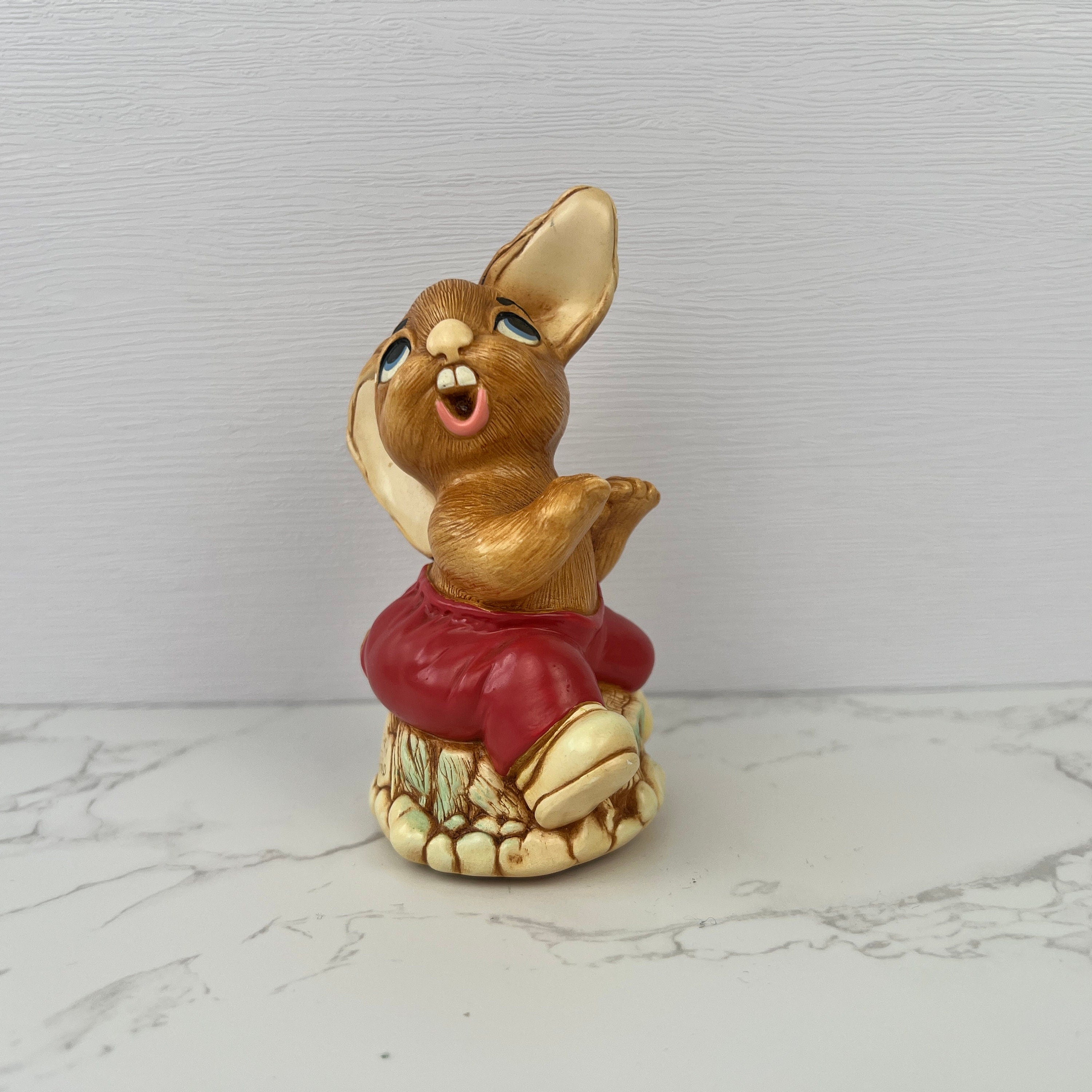 Vintage Pendelfin "THE THUMPER" Rabbit Figurine, Hand-Painted Stonecraft
