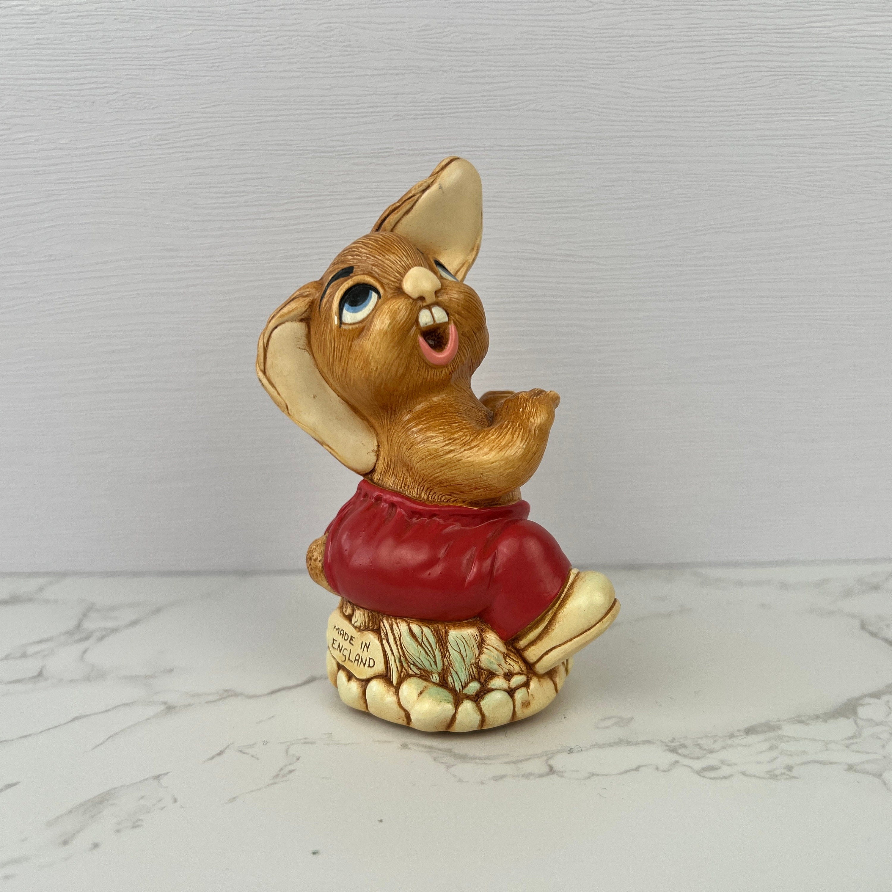 Vintage Pendelfin "THE THUMPER" Rabbit Figurine, Hand-Painted Stonecraft