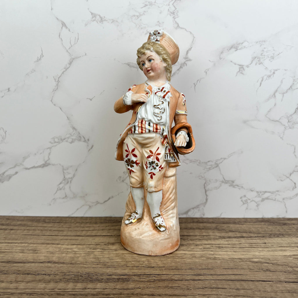 Antique German Bisque Porcelain Victorian Boy Figurine