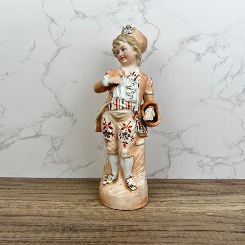 Antique German Bisque Porcelain Victorian Boy Figurine