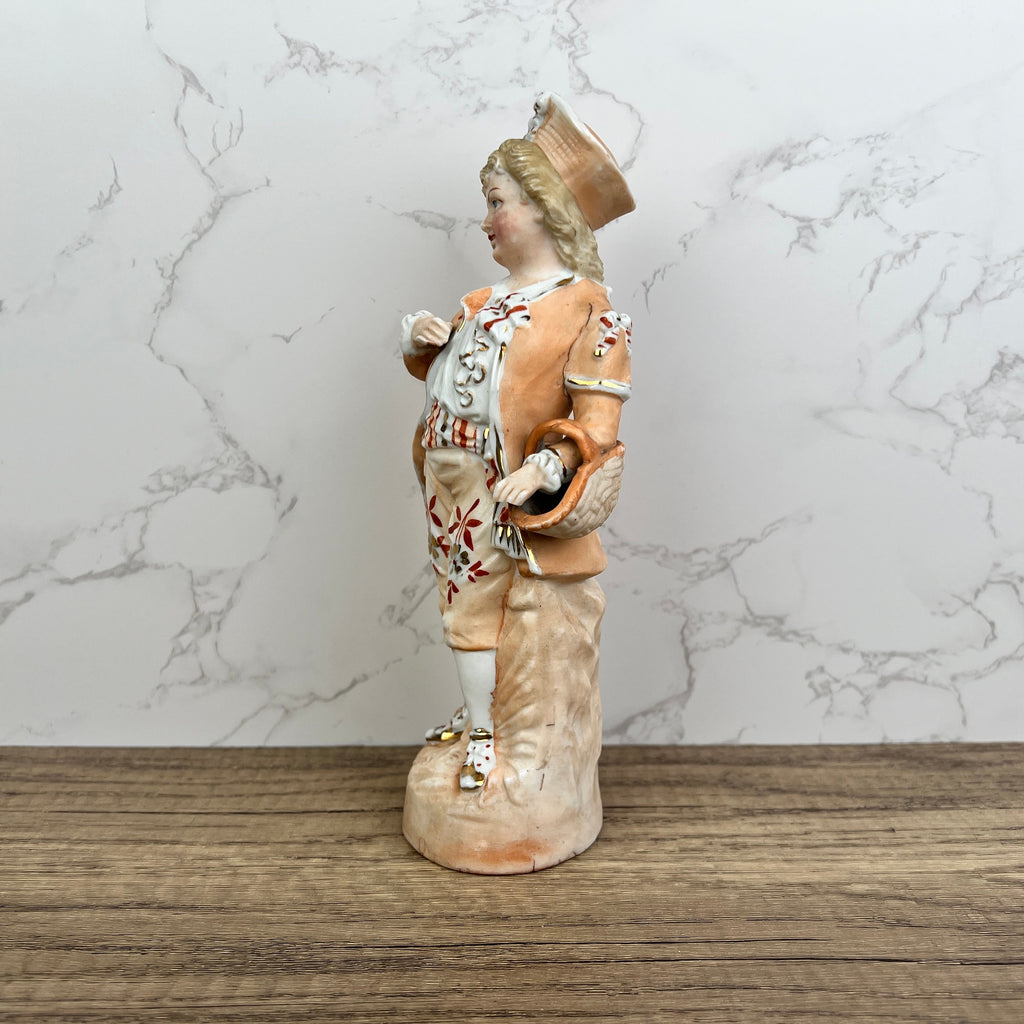 Antique German Bisque Porcelain Victorian Boy Figurine