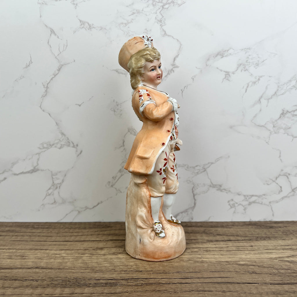 Antique German Bisque Porcelain Victorian Boy Figurine