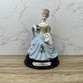 Ascot Collection Porcelain Lady Figurine, Flower Basket, Collectible Ceramic