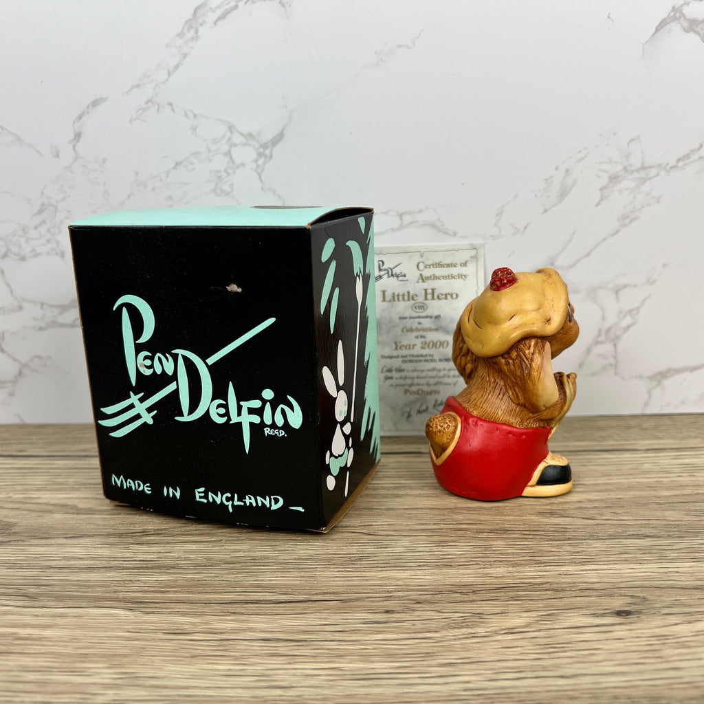 Vintage Pendelfin Little Hero Rabbit Figurine, Boxed with Certificate