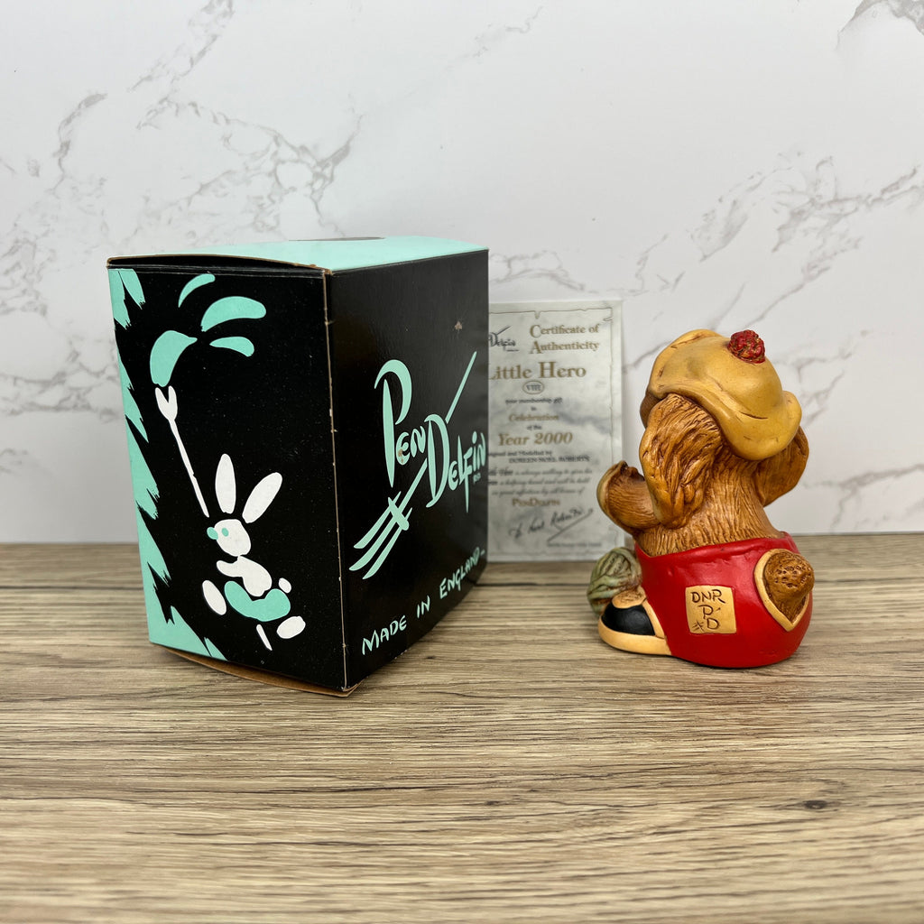 Vintage Pendelfin Little Hero Rabbit Figurine, Boxed with Certificate