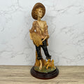Vintage Capodimonte Farmer Figure, Italian Style, 33cm