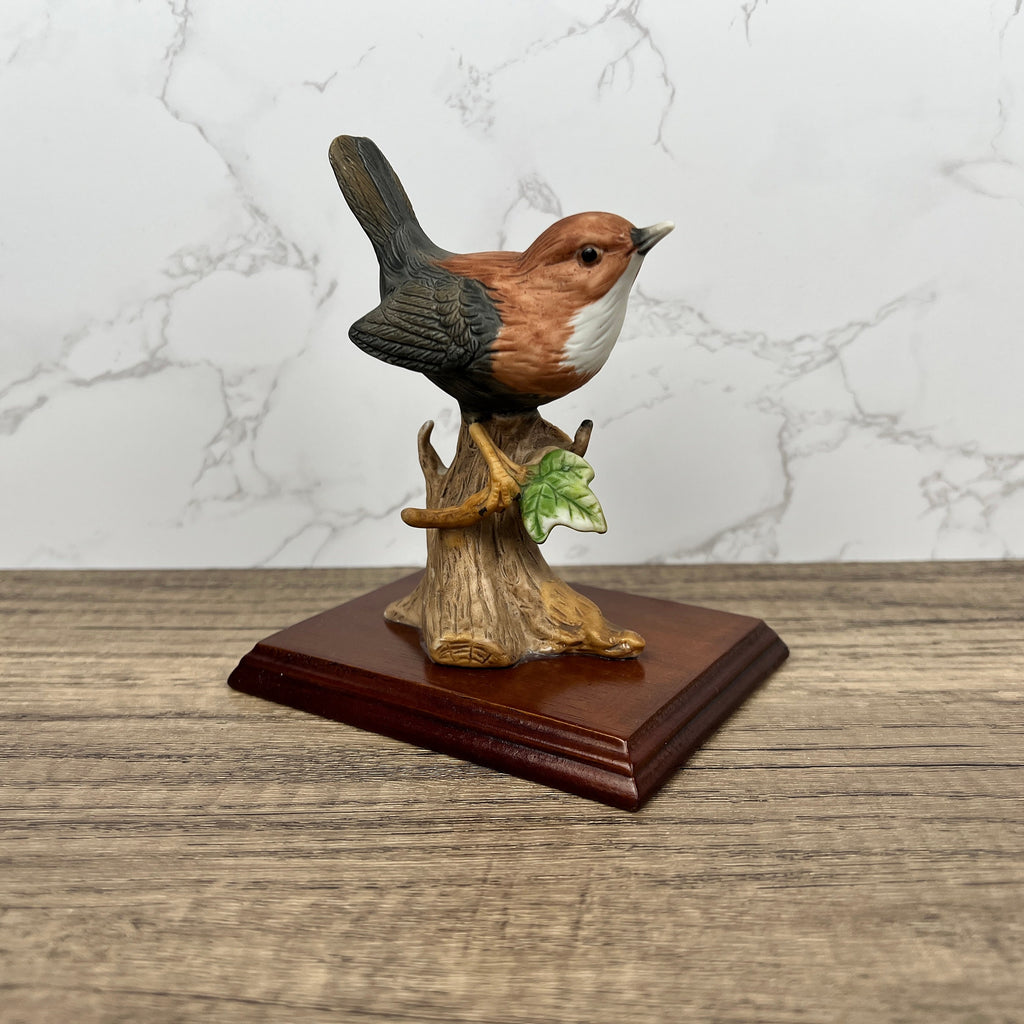 Vintage Sparrow Bird Figurine, Fine Art Porcelain, Forest Decor