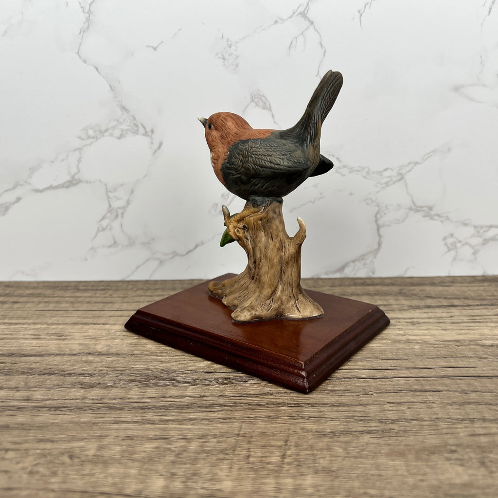 Vintage Sparrow Bird Figurine, Fine Art Porcelain, Forest Decor