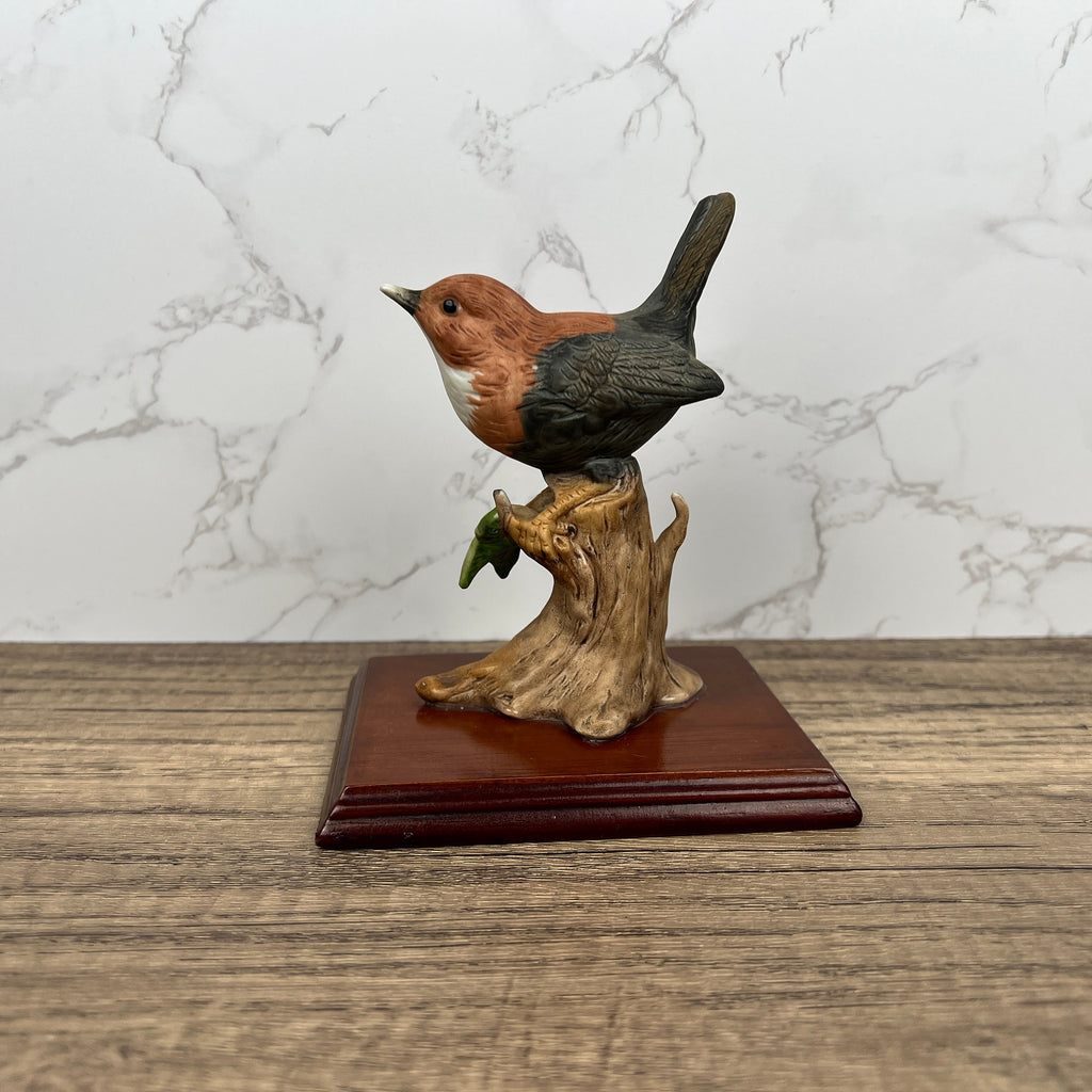 Vintage Sparrow Bird Figurine, Fine Art Porcelain, Forest Decor
