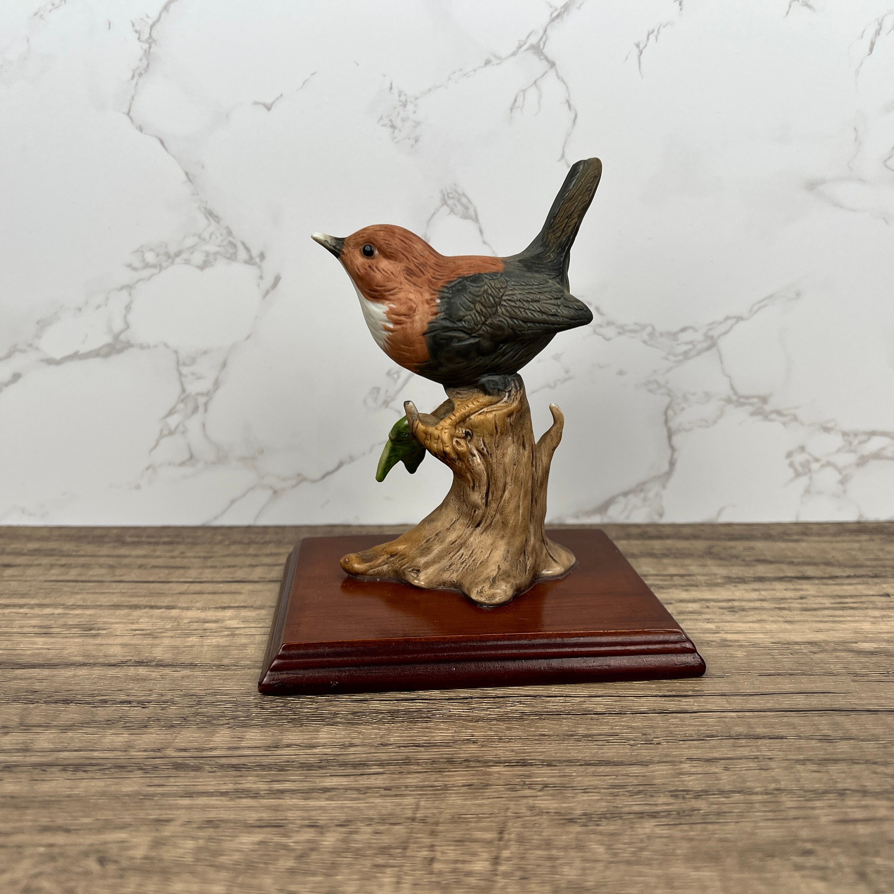 Vintage Sparrow Bird Figurine, Fine Art Porcelain, Forest Decor
