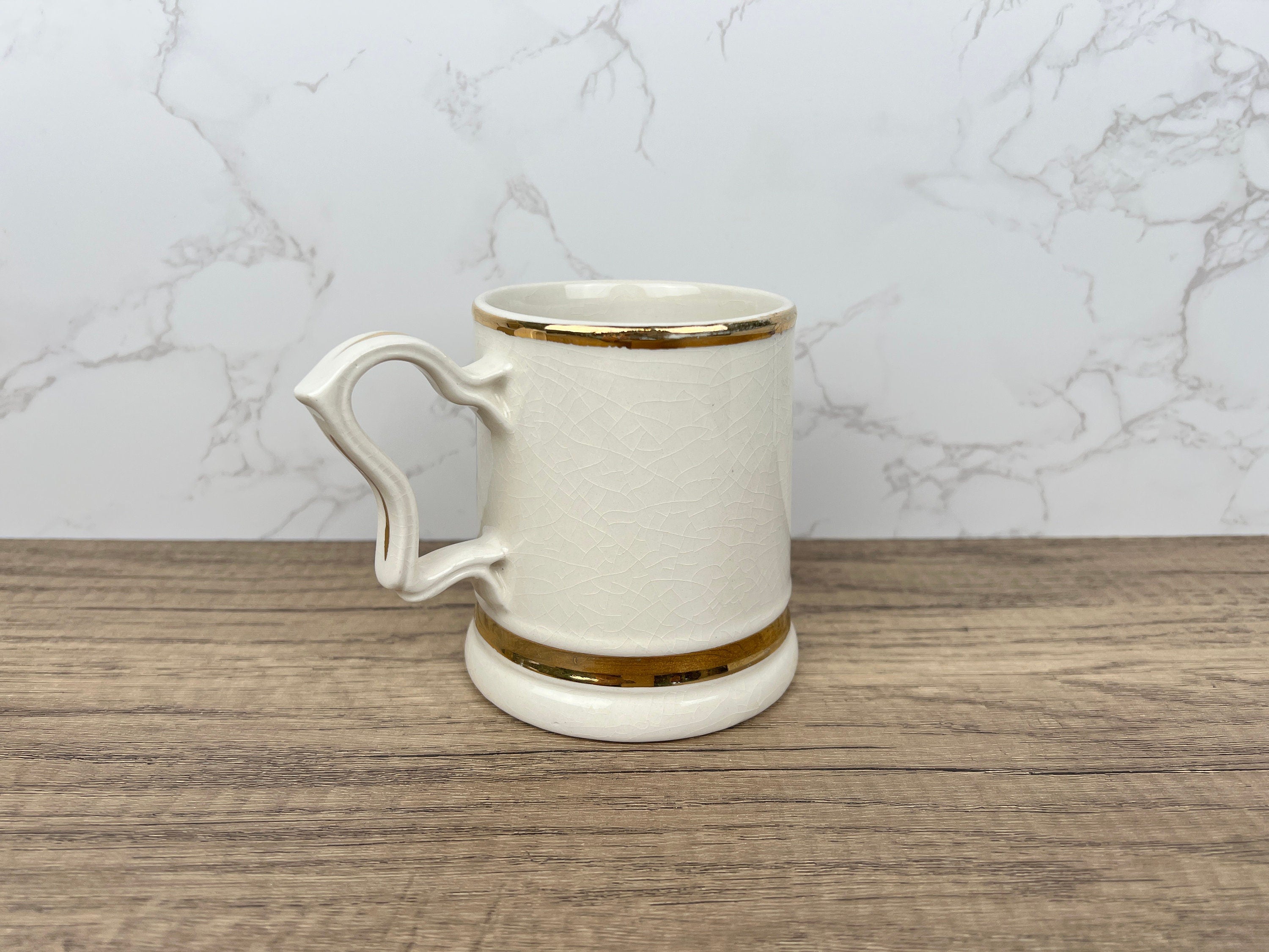 Vintage "The Motorist's Prayer" Beer Mug, 22 Carat Gold, 1950s Collectible