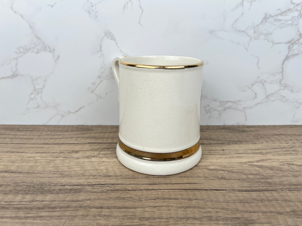 Vintage "I'M IN CHARGE" 22 Carat Gold Beer Mug, 1950s Collectible