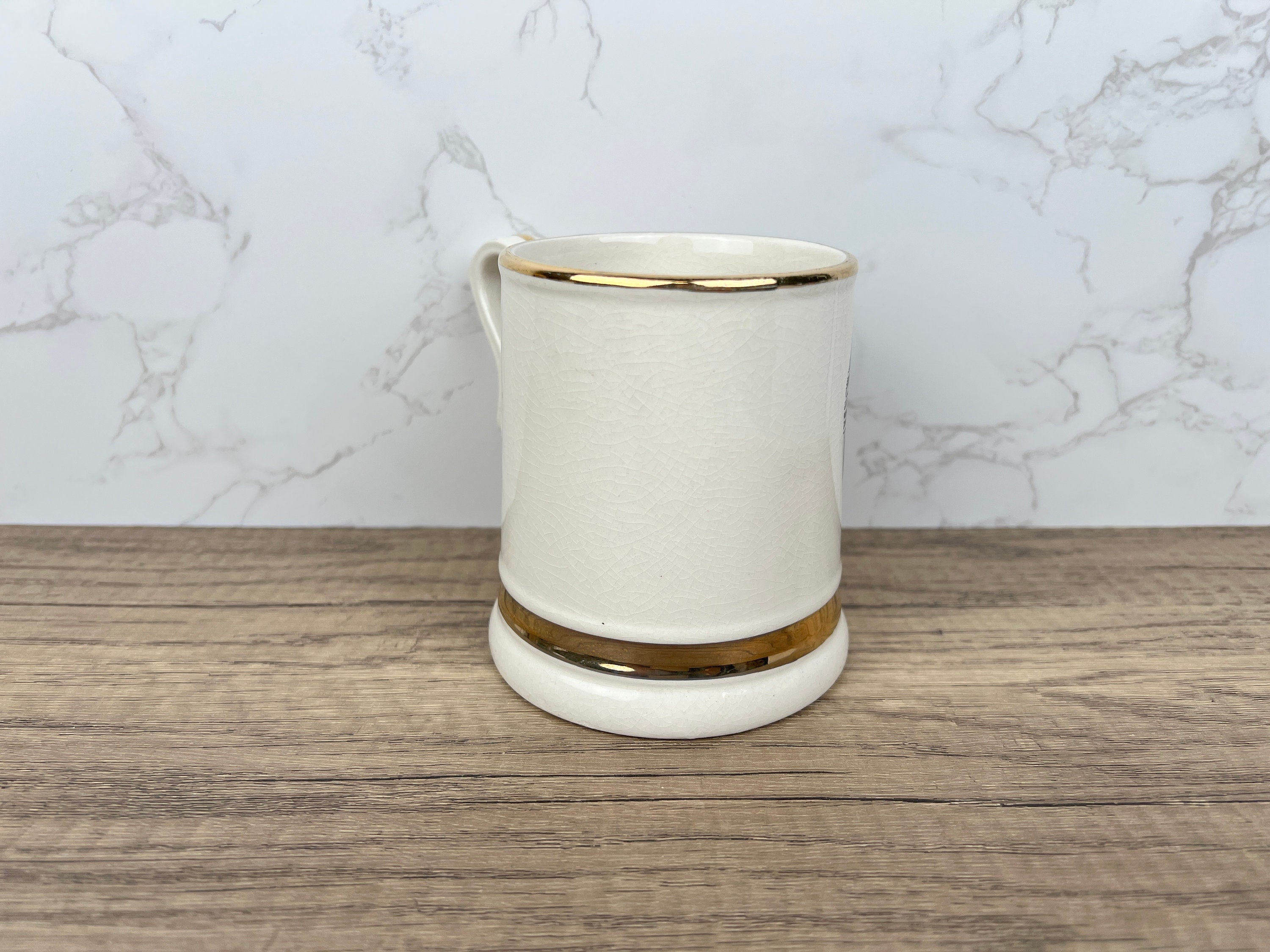 Vintage "I'M IN CHARGE" 22 Carat Gold Beer Mug, 1950s Collectible