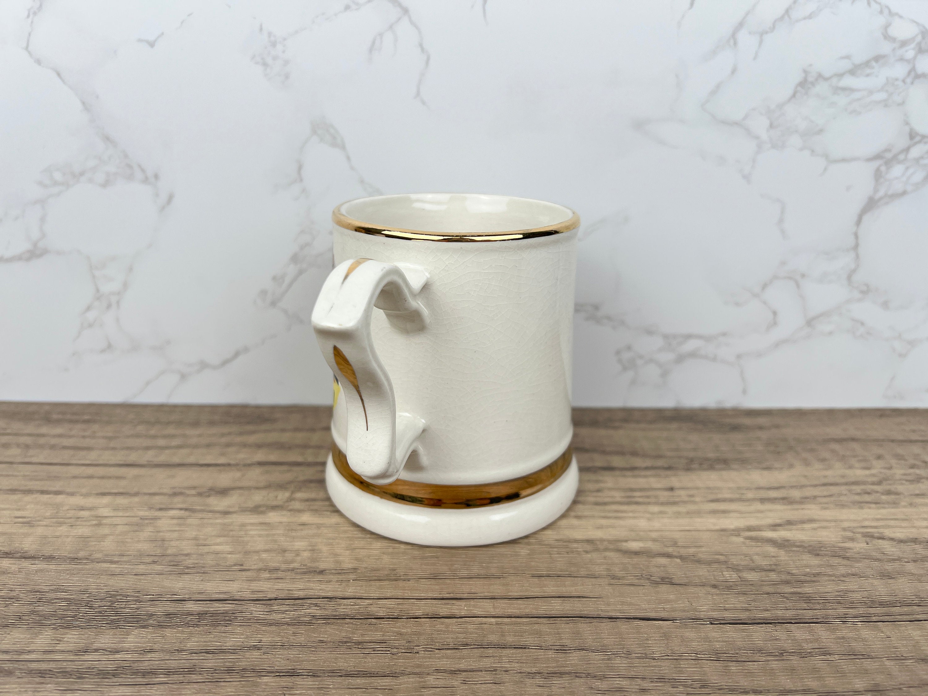Vintage "I'M IN CHARGE" 22 Carat Gold Beer Mug, 1950s Collectible