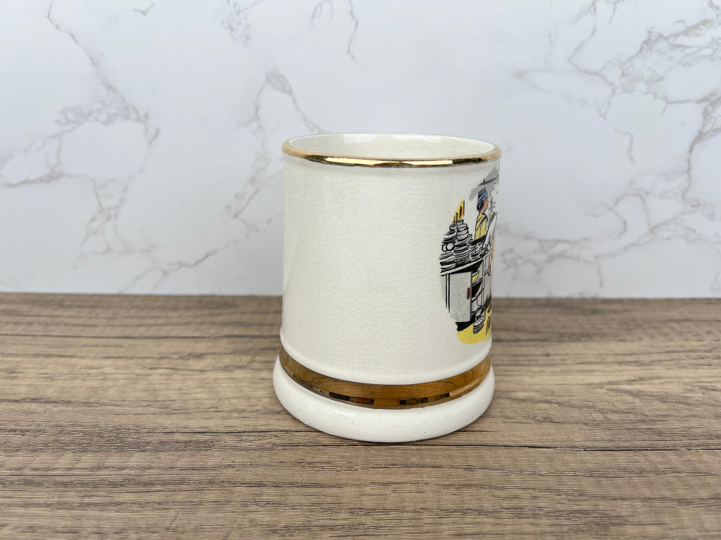 Vintage "I'M IN CHARGE" 22 Carat Gold Beer Mug, 1950s Collectible
