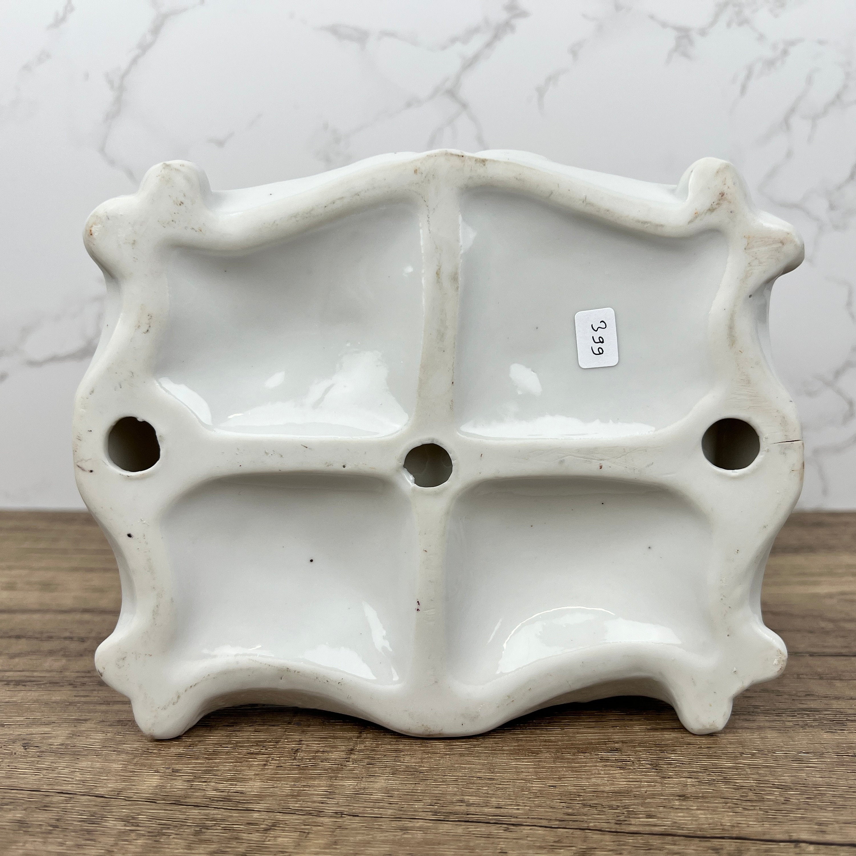 Vintage Yardley English Lavender Porcelain Soap Dish with Figurines