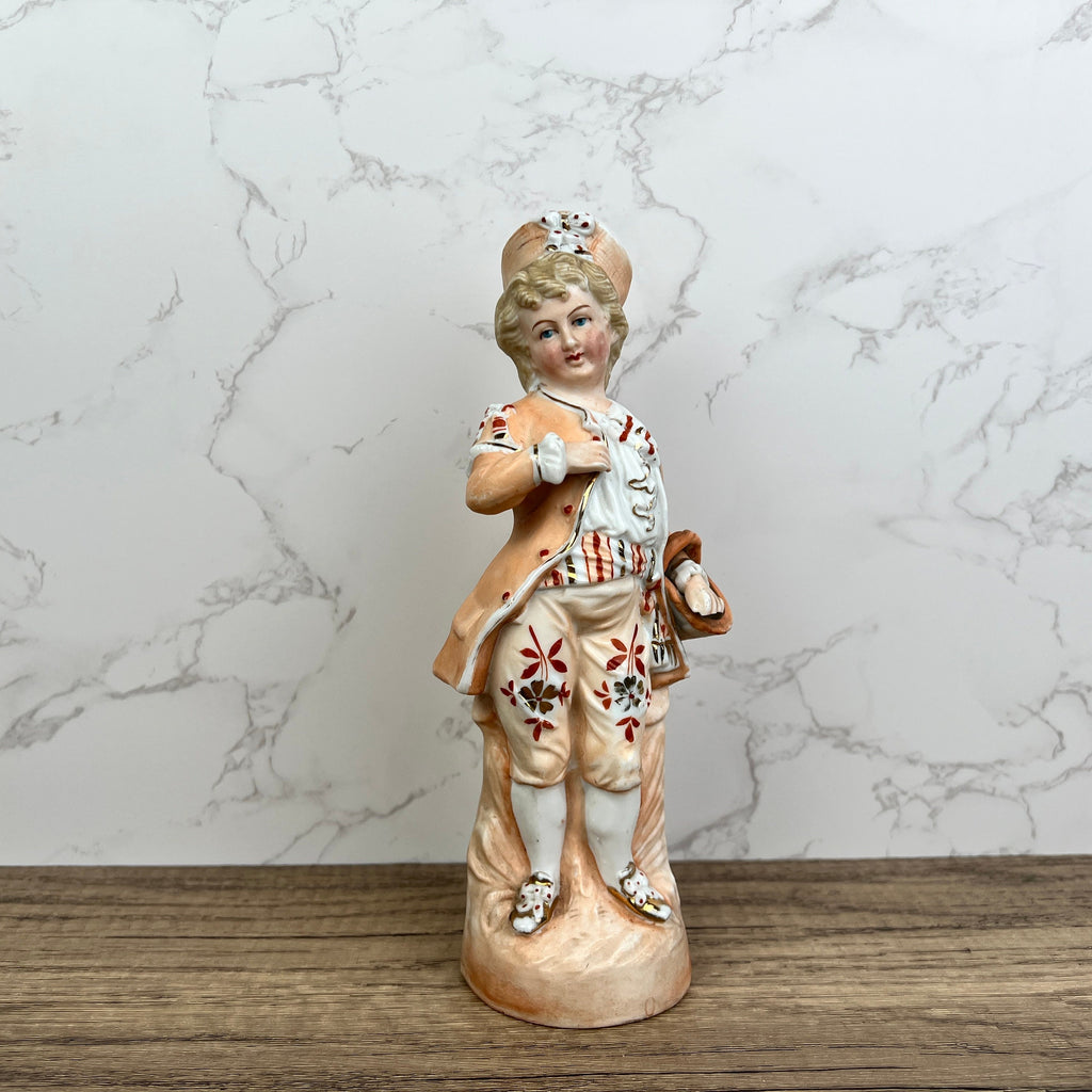 Antique German Bisque Porcelain Victorian Boy Figurine