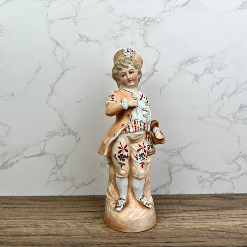 Antique German Bisque Porcelain Victorian Boy Figurine