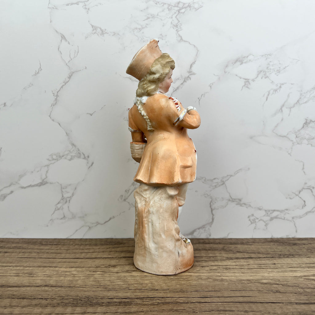 Antique German Bisque Porcelain Victorian Boy Figurine