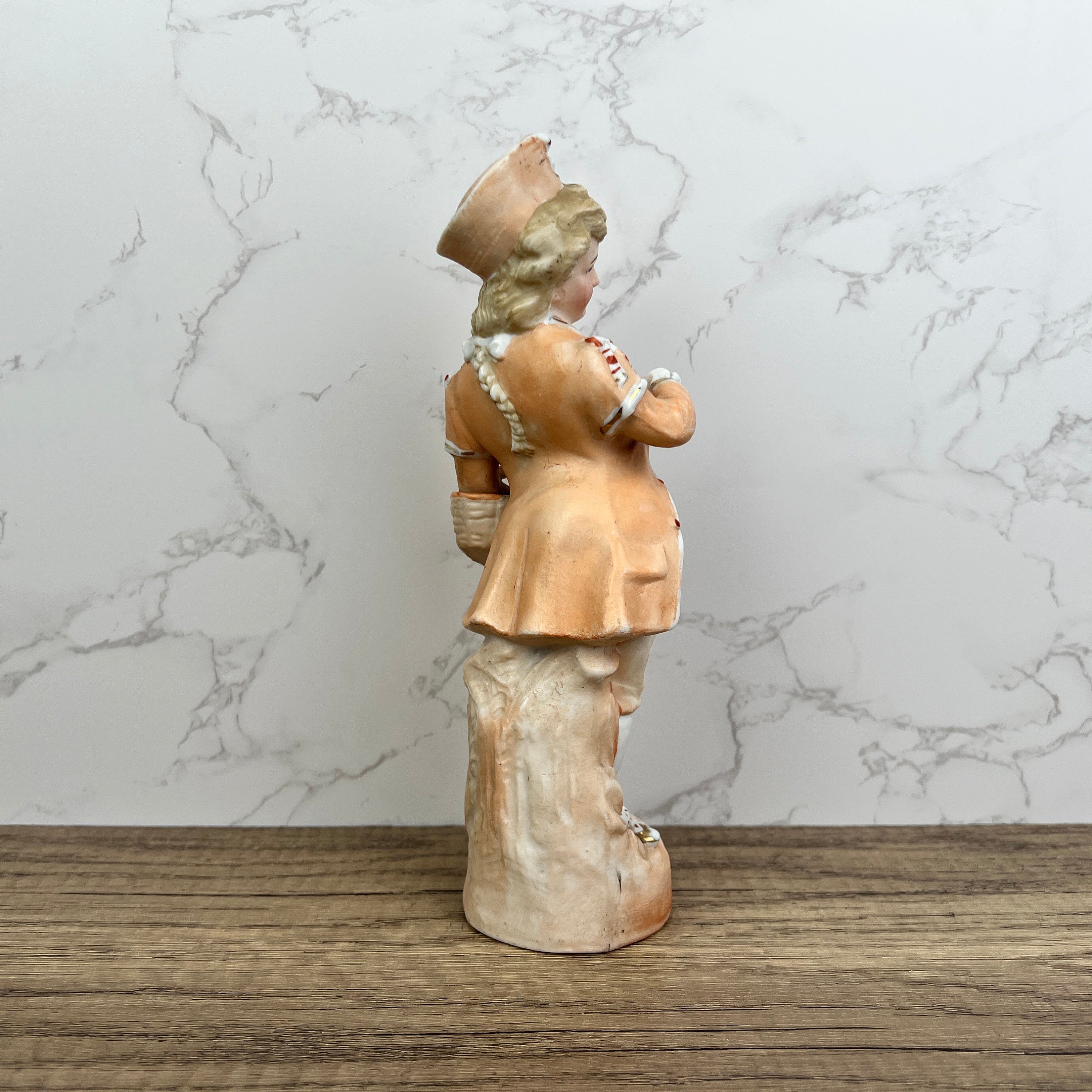 Antique German Bisque Porcelain Victorian Boy Figurine