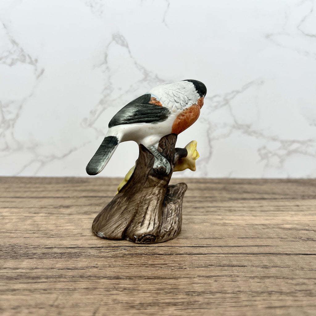 Vintage Hand-Painted Porcelain Bullfinch Figurine, Wildlife Decor