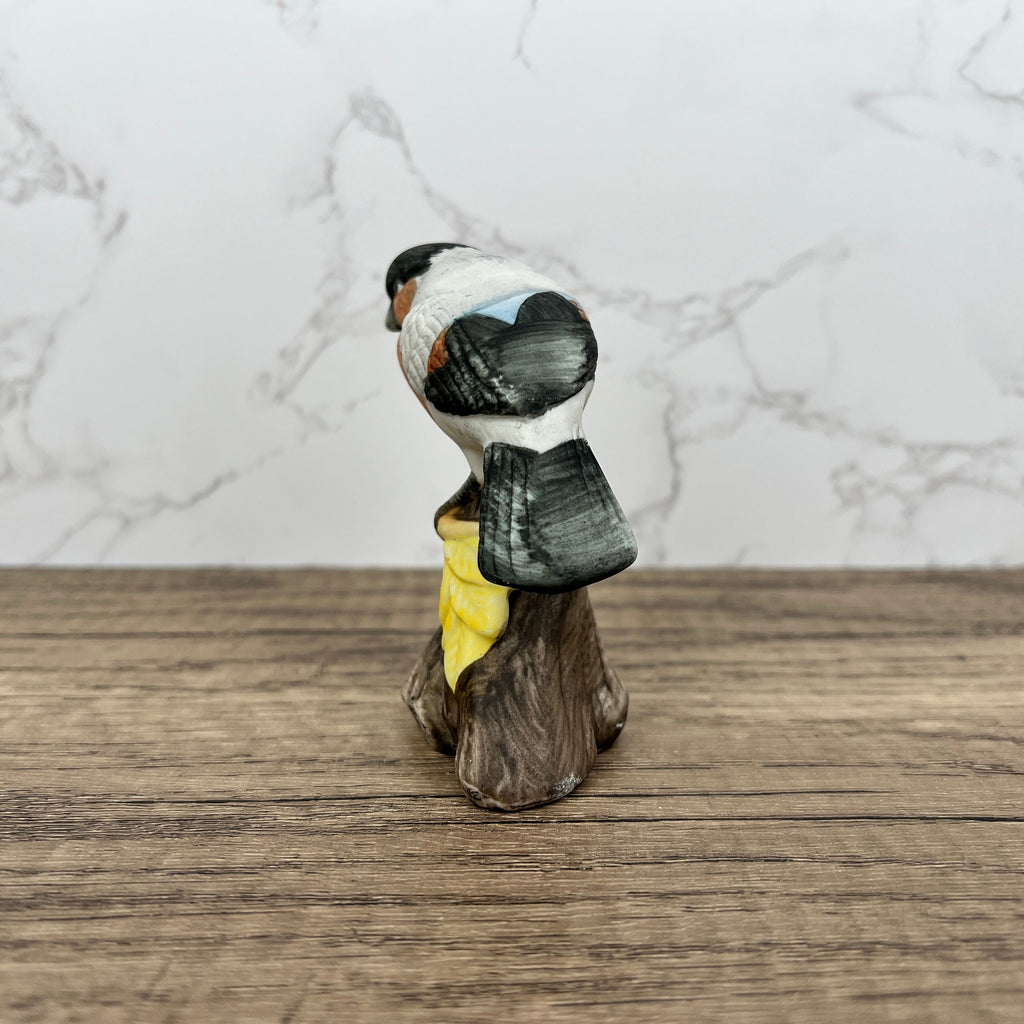 Vintage Hand-Painted Porcelain Bullfinch Figurine, Wildlife Decor
