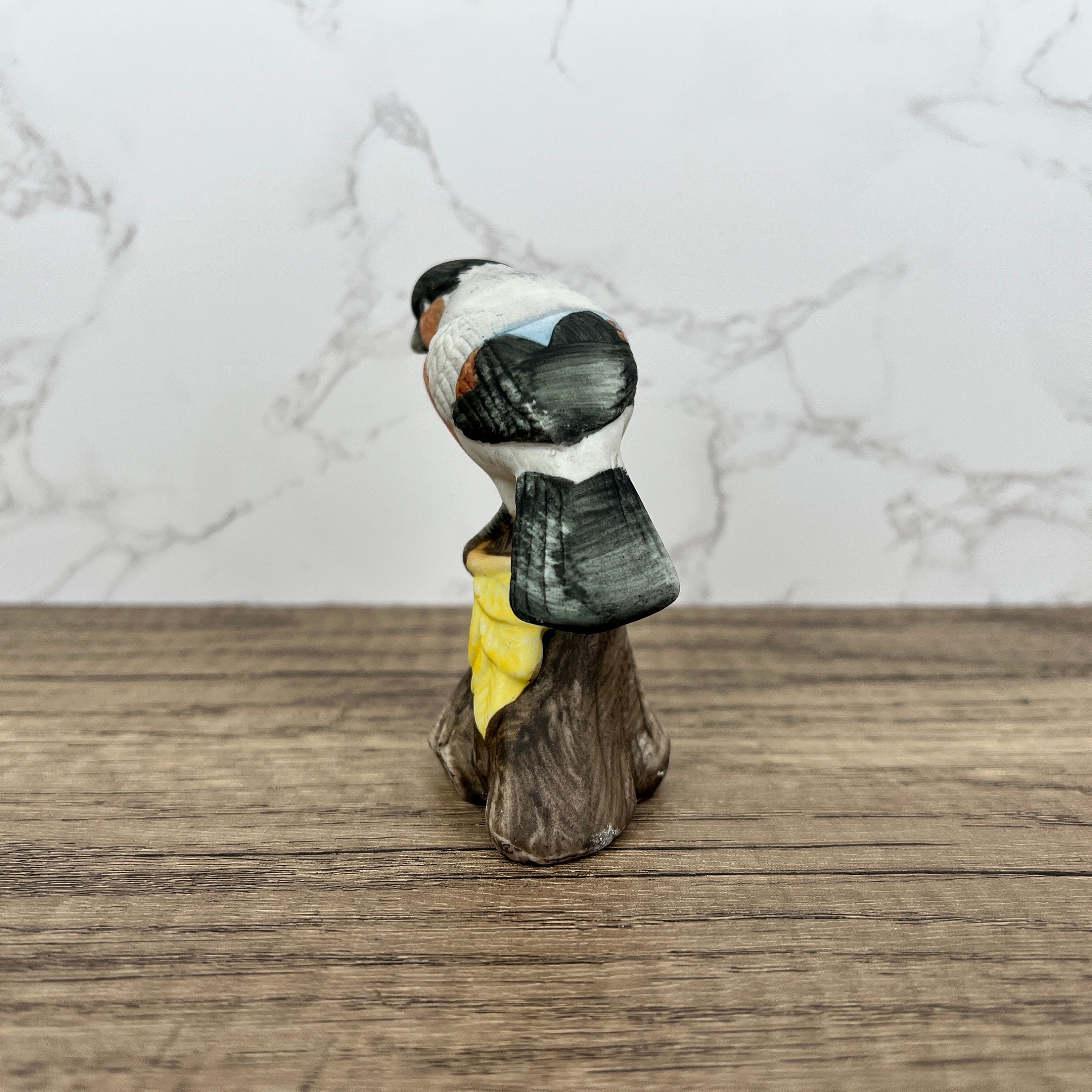 Vintage Hand-Painted Porcelain Bullfinch Figurine, Wildlife Decor
