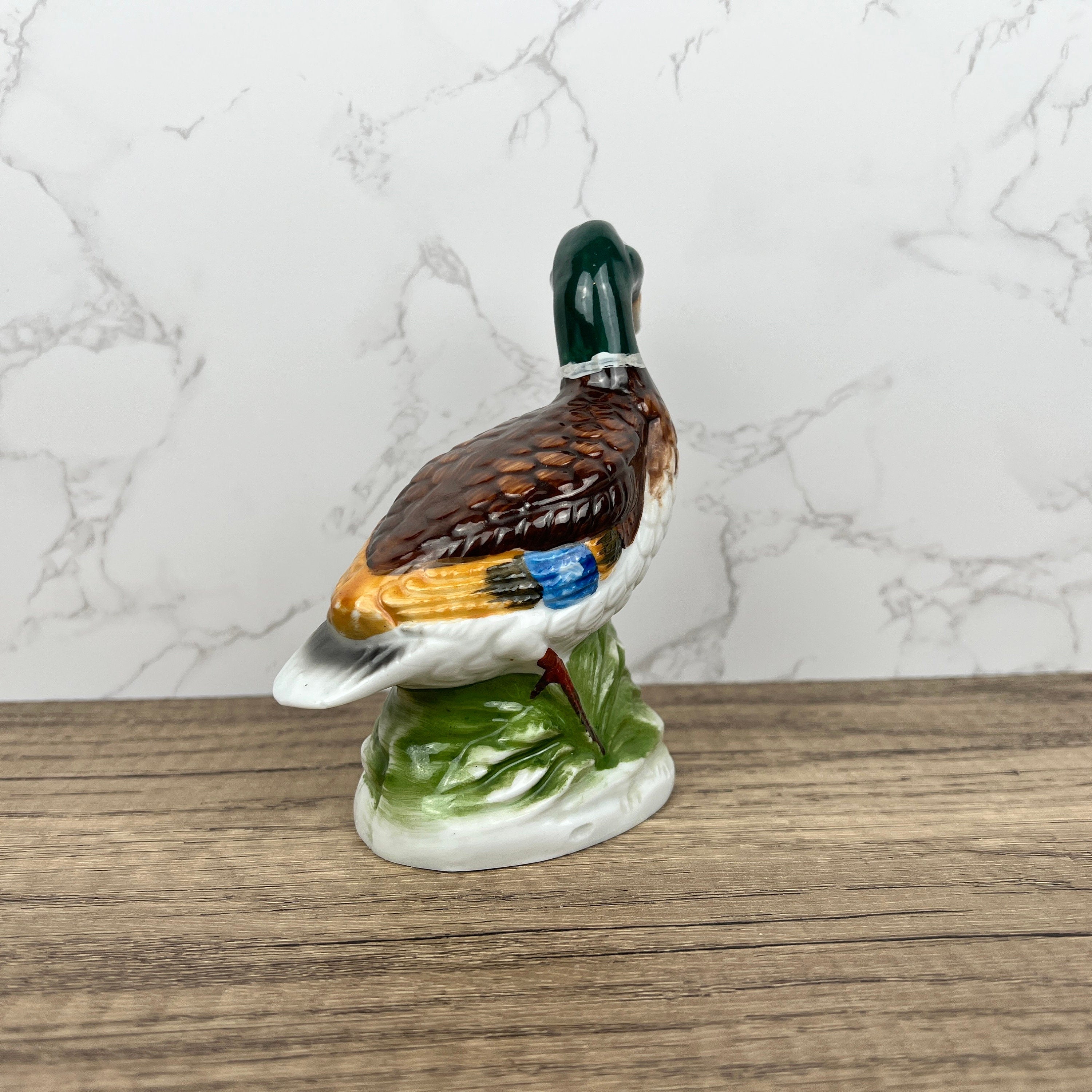 Carl Scheidig Porcelain Mallard Duck Figurine, Wildlife Decor