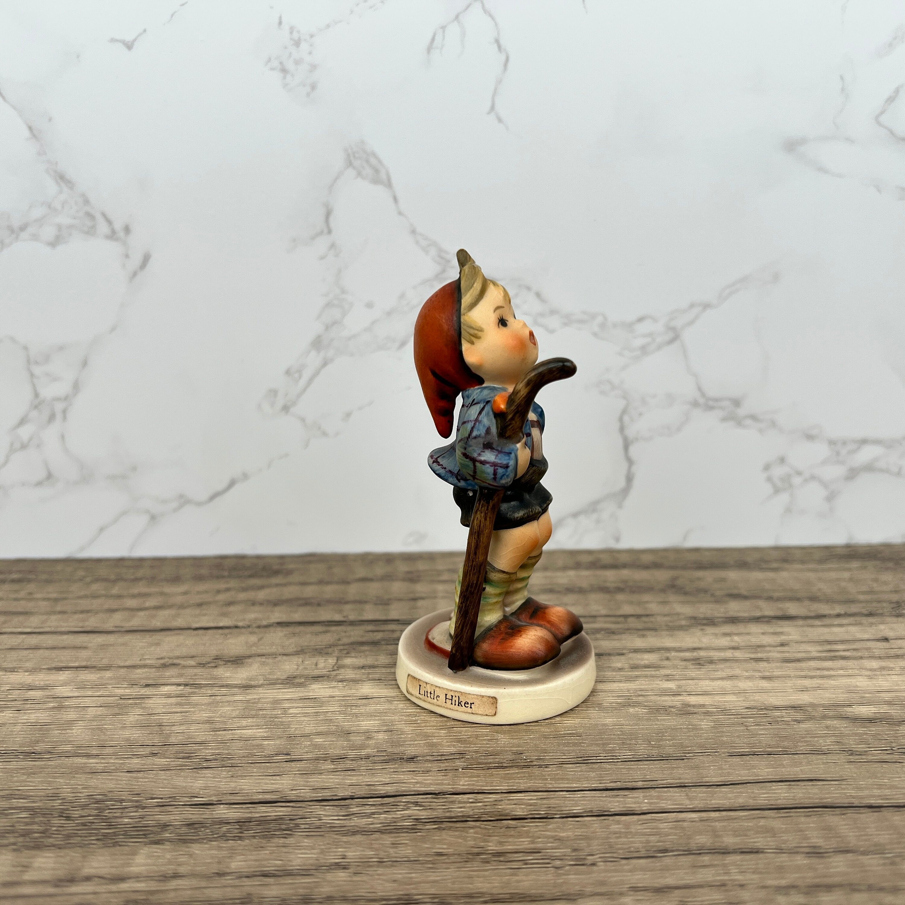 Goebel Hummel Figurine, Little Hiker Boy, West Germany (1960-72)