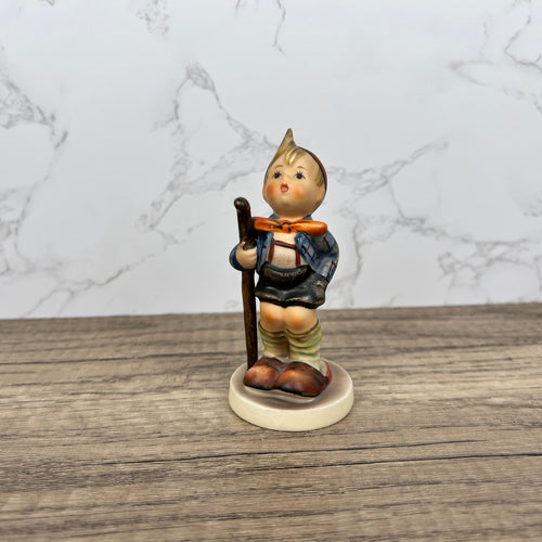 Goebel Hummel Figurine, Little Hiker Boy, West Germany (1960-72)