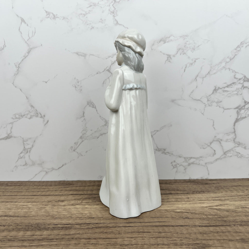 Vintage Sango Porcelain Girl Figurine, Hand-Painted Ceramic, Made in Spain