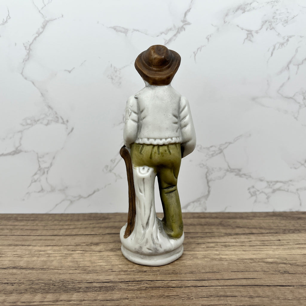 Vintage Capi Di Monti Style Porcelain Peasant Figurine, Handmade Ceramic Man