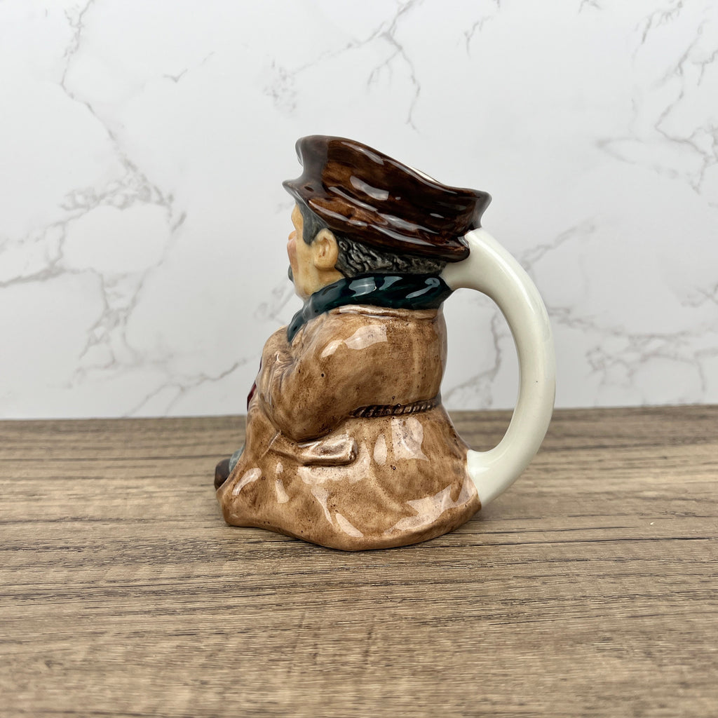 Vintage Roy Kirkham Toby Jug, Hand Painted Staffordshire Porcelain "Poorman"