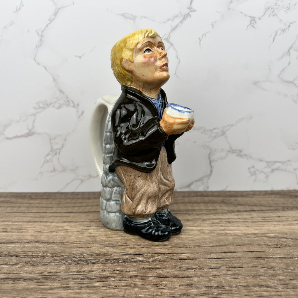 Vintage Roy Kirkham Oliver Twist Toby Jug, Staffordshire Pottery