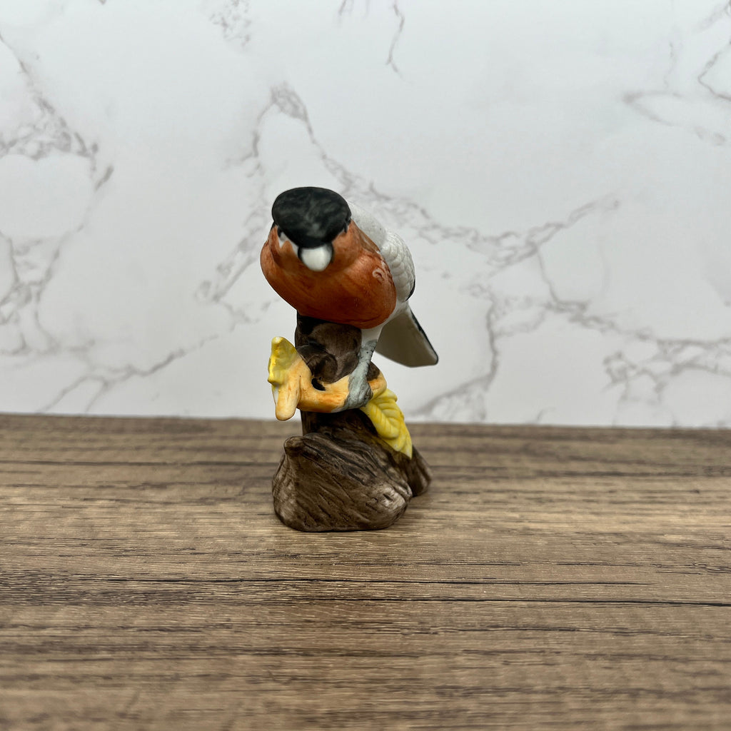 Vintage Hand-Painted Porcelain Bullfinch Figurine, Wildlife Decor