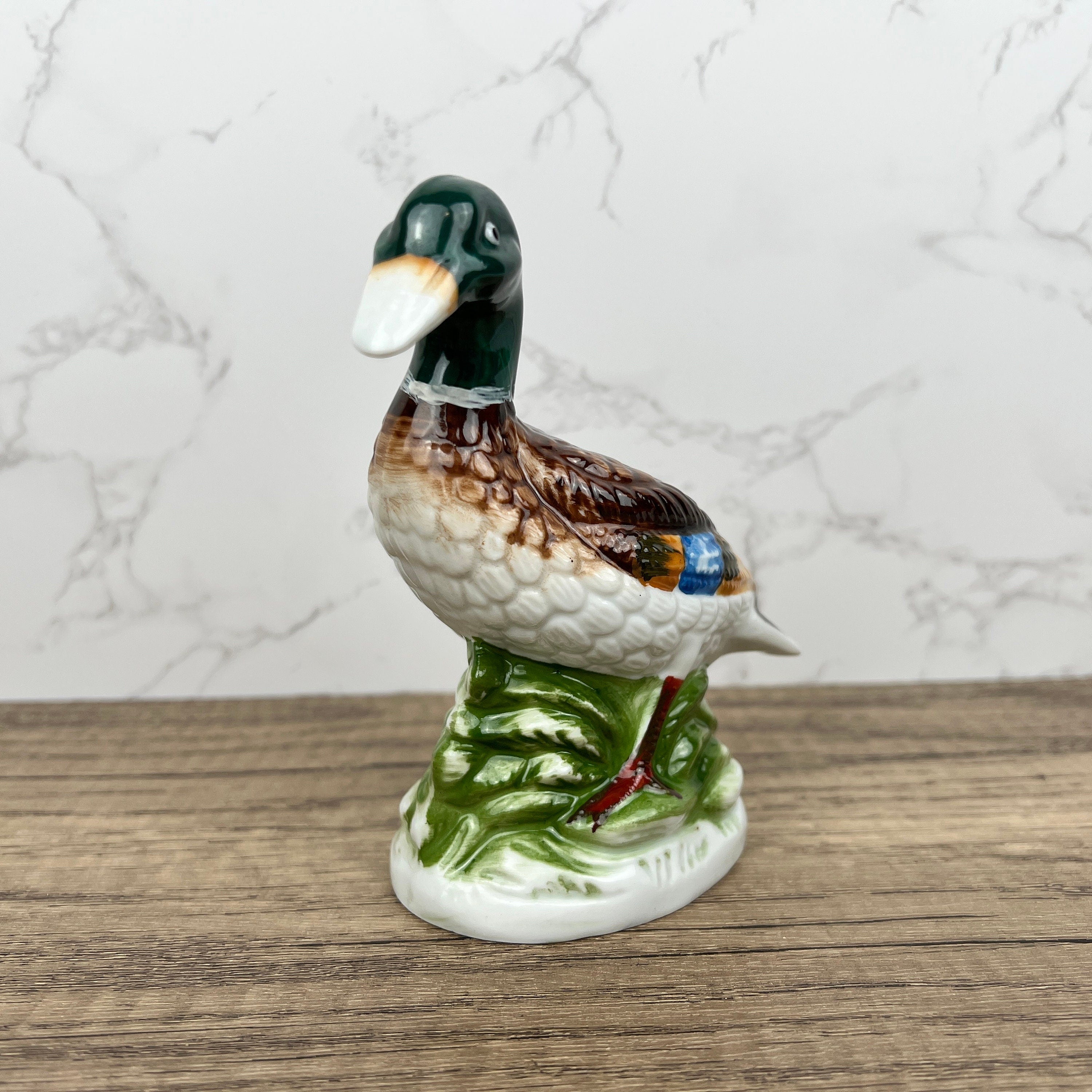 Carl Scheidig Porcelain Mallard Duck Figurine, Wildlife Decor