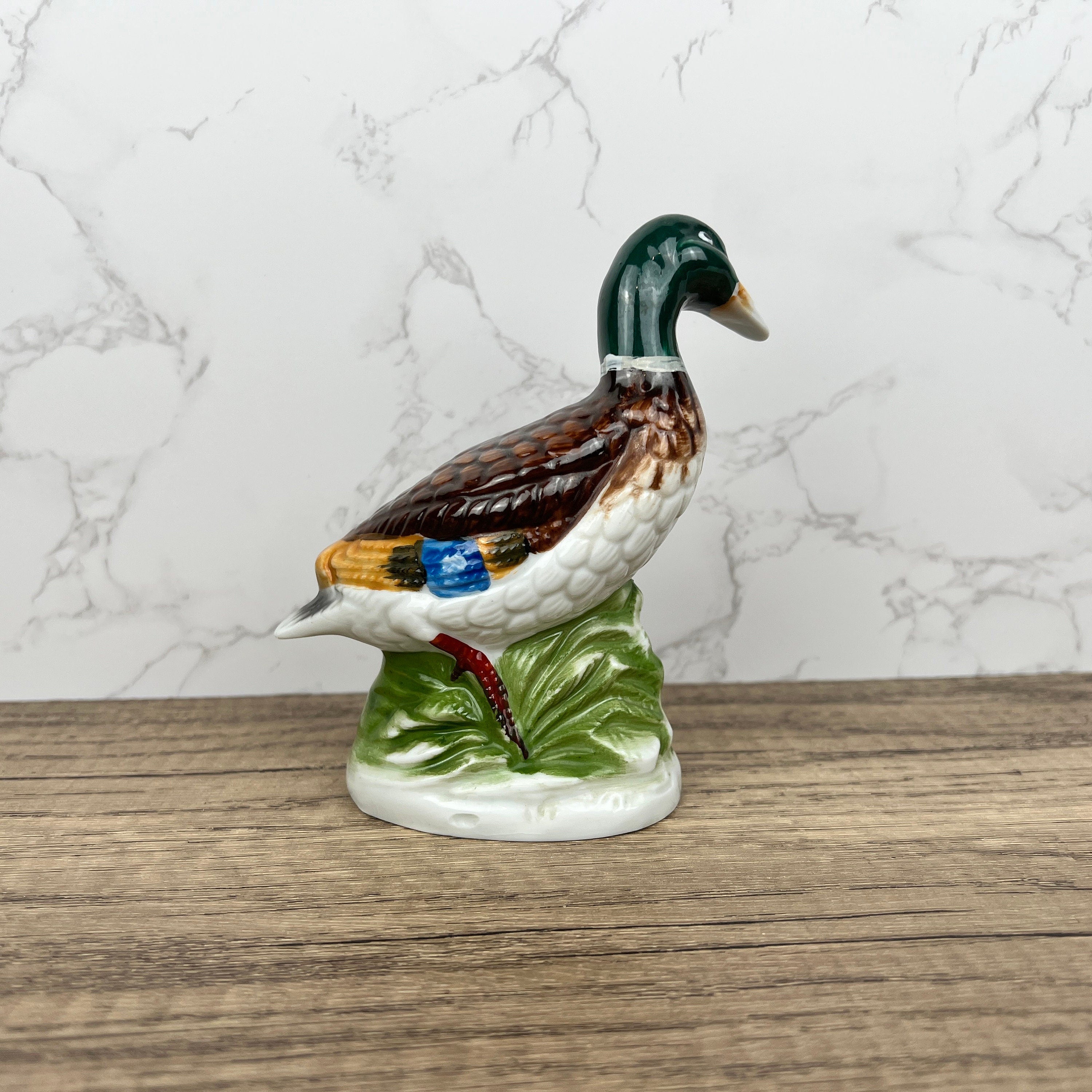 Carl Scheidig Porcelain Mallard Duck Figurine, Wildlife Decor