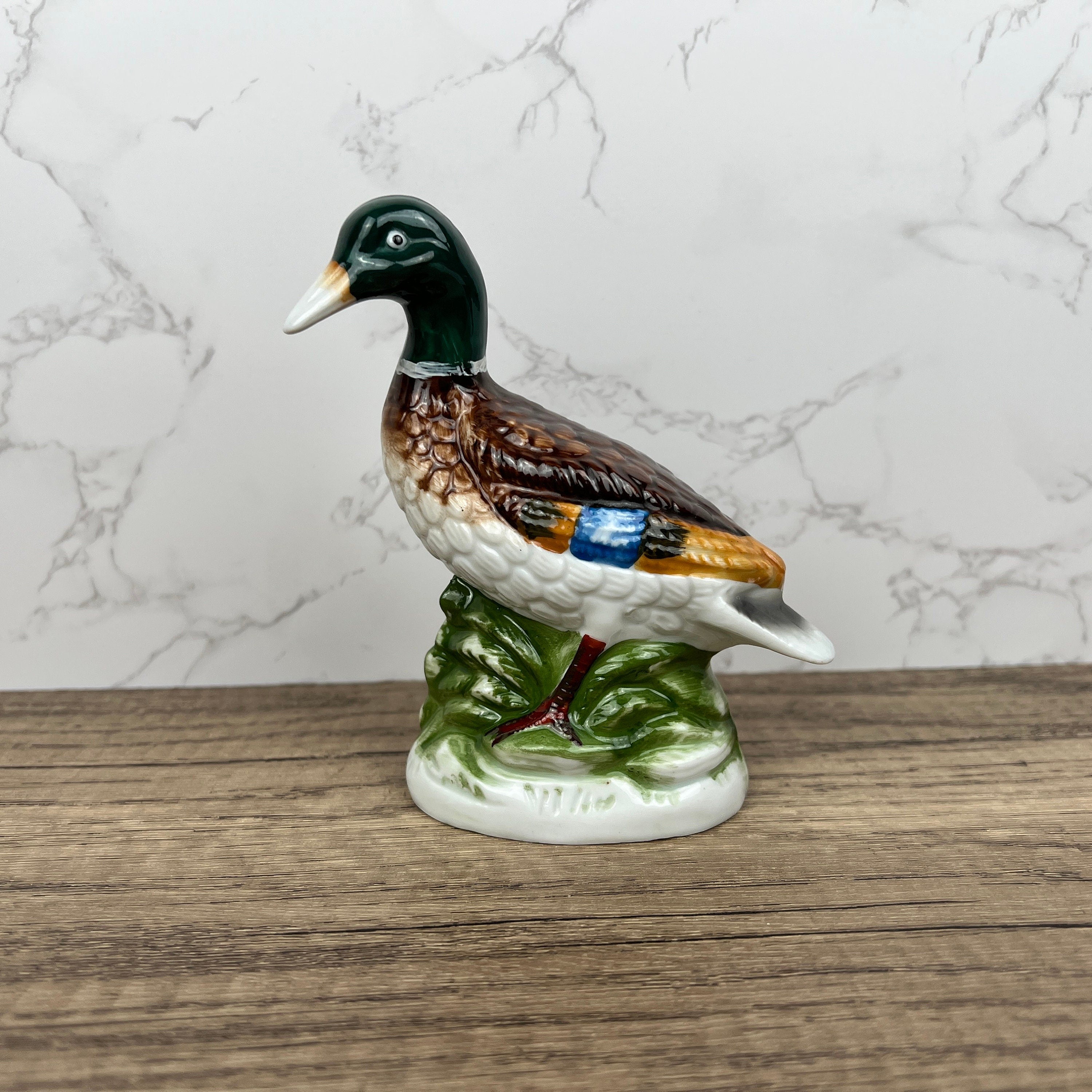 Carl Scheidig Porcelain Mallard Duck Figurine, Wildlife Decor