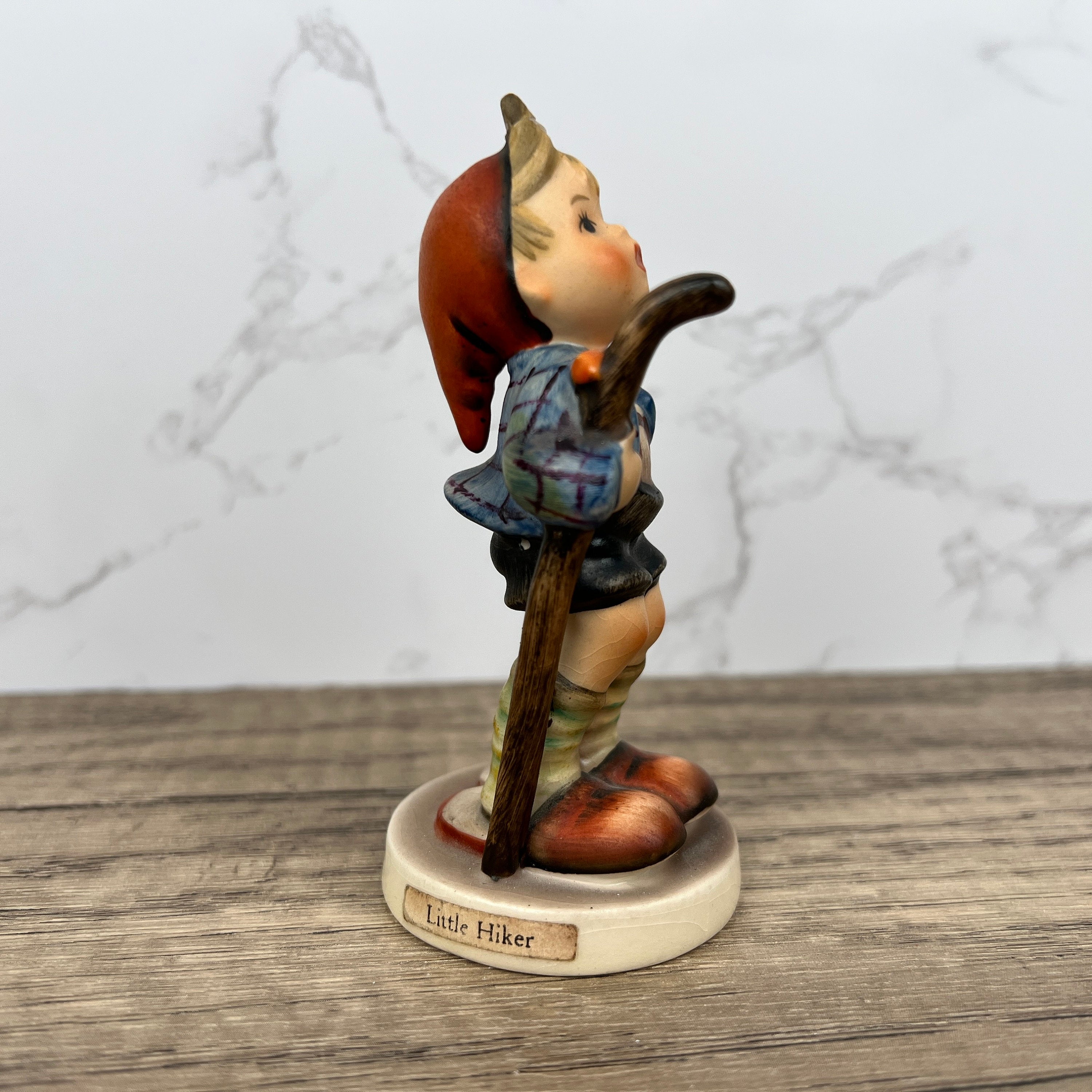Goebel Hummel Figurine, Little Hiker Boy, West Germany (1960-72)
