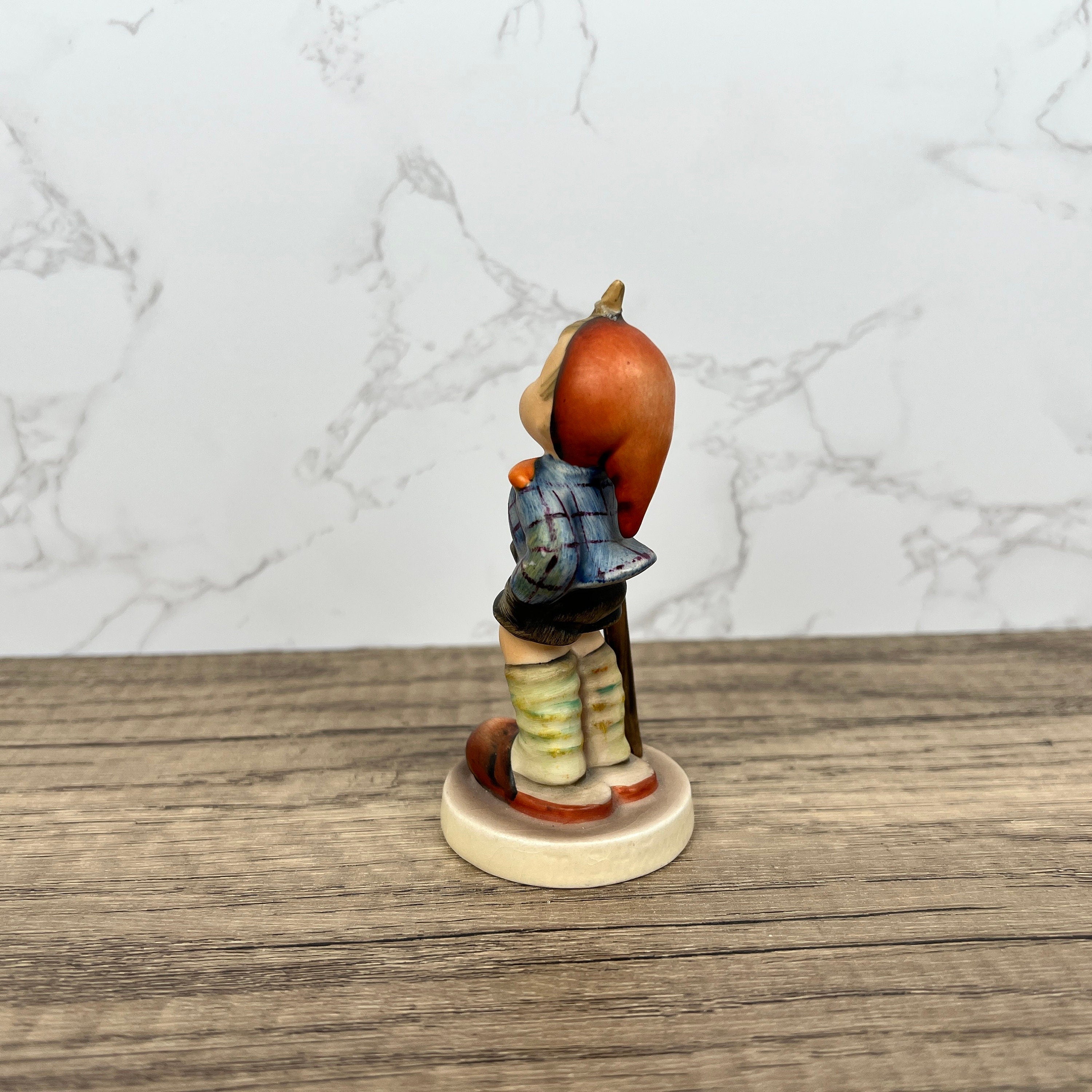 Goebel Hummel Figurine, Little Hiker Boy, West Germany (1960-72)