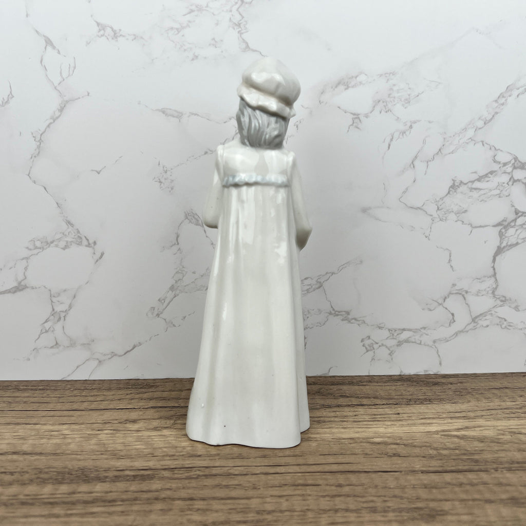 Vintage Sango Porcelain Girl Figurine, Hand-Painted Ceramic, Made in Spain