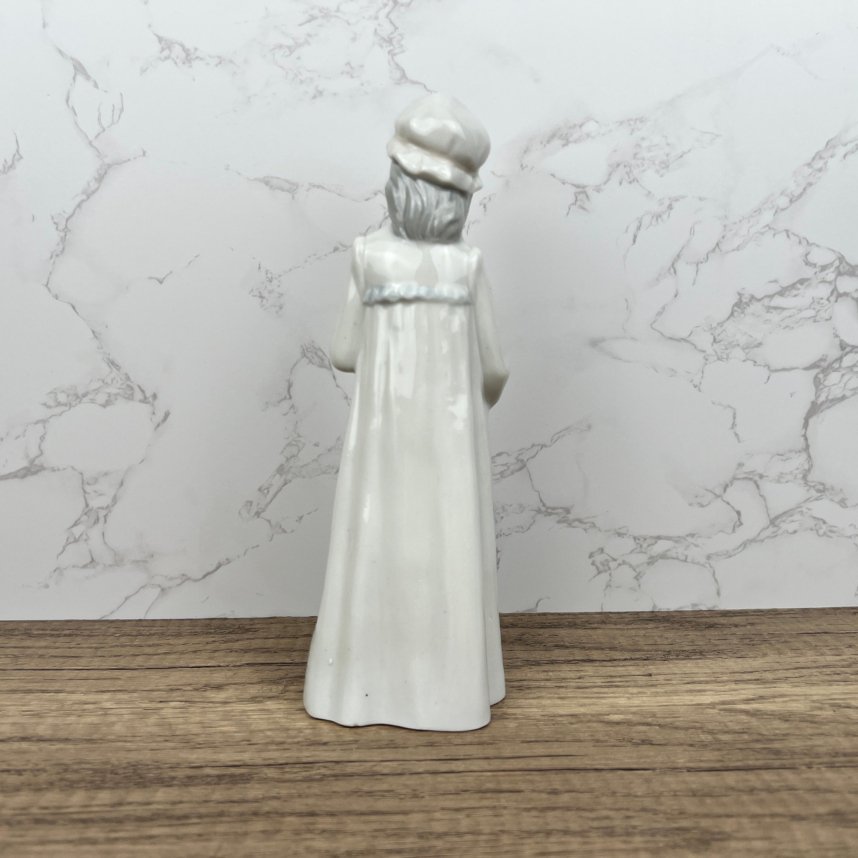 Vintage Sango Porcelain Girl Figurine, Hand-Painted Ceramic, Made in Spain